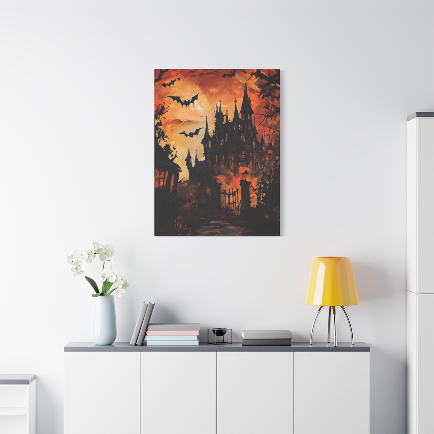 Halloween Mansion Wall Art & Canvas Prints