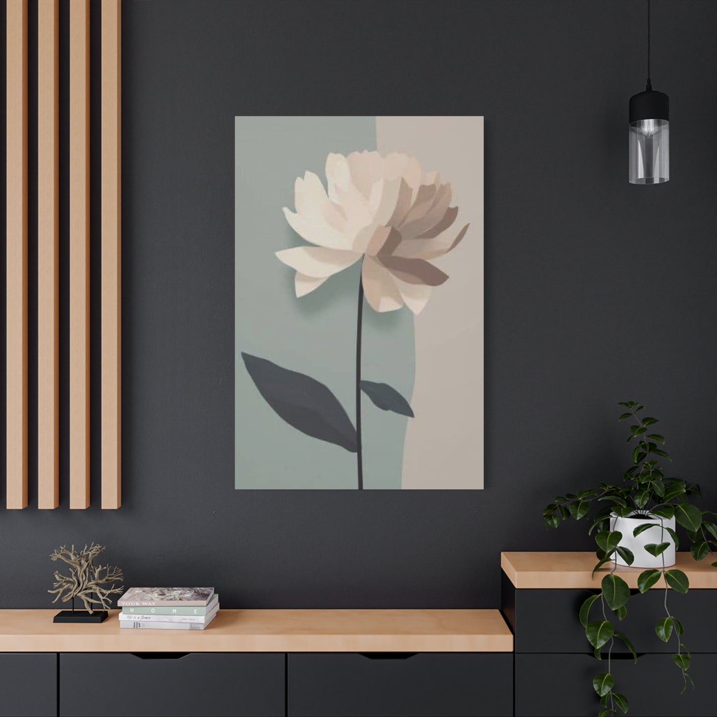 Creamy Flower Entryway Wall Art & Canvas Prints