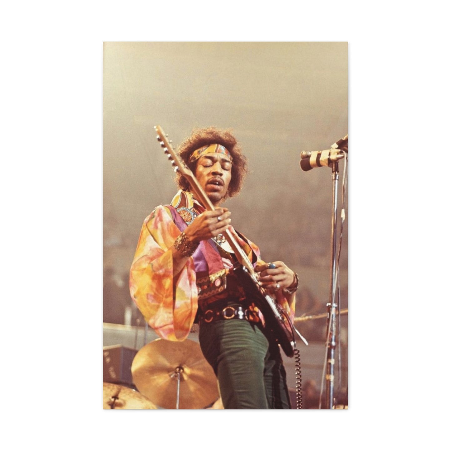 Jimi Hendrix Playing Instrument Wall Art & Canvas Prints