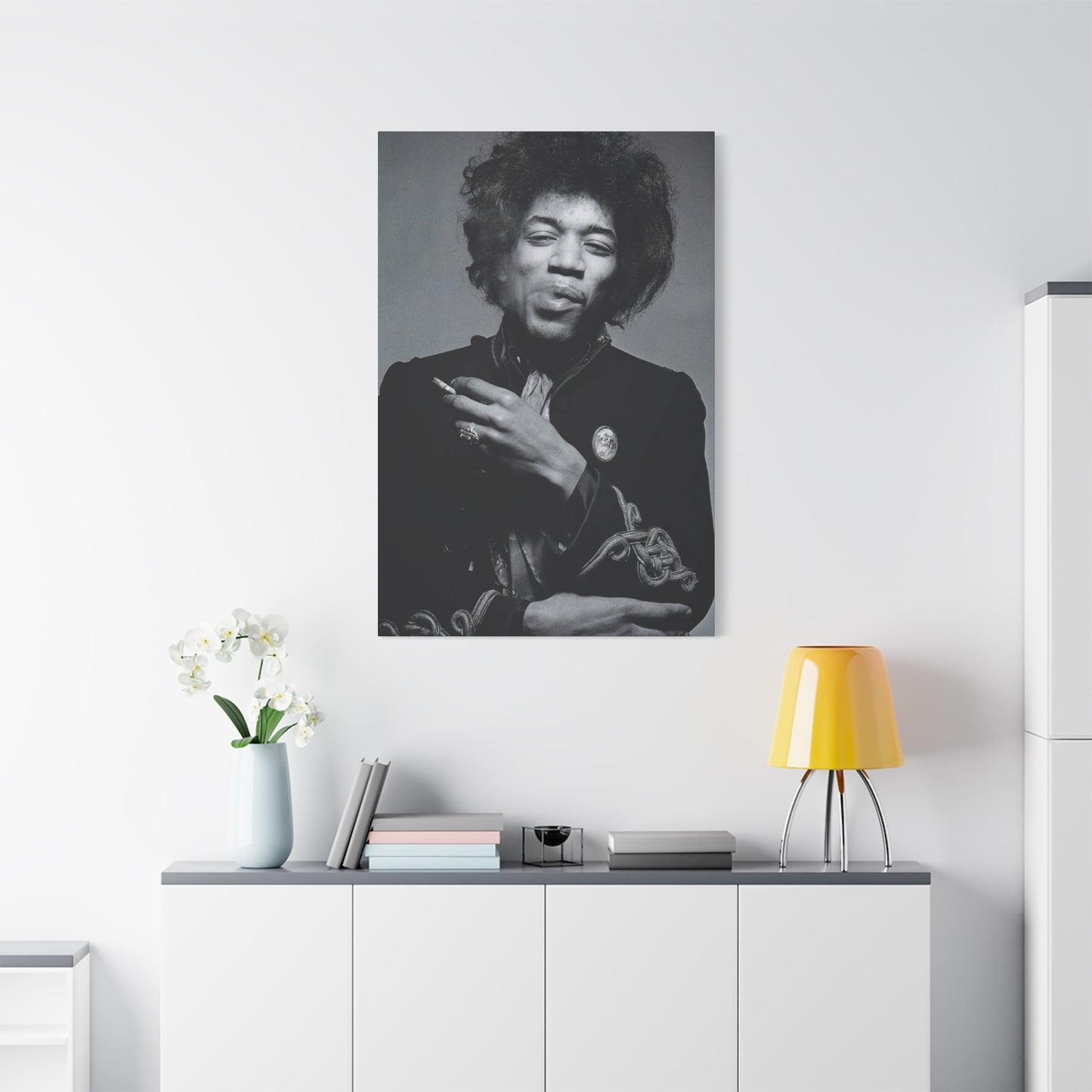 Monochrome Jimi Hendrix Poster Wall Art & Canvas Prints