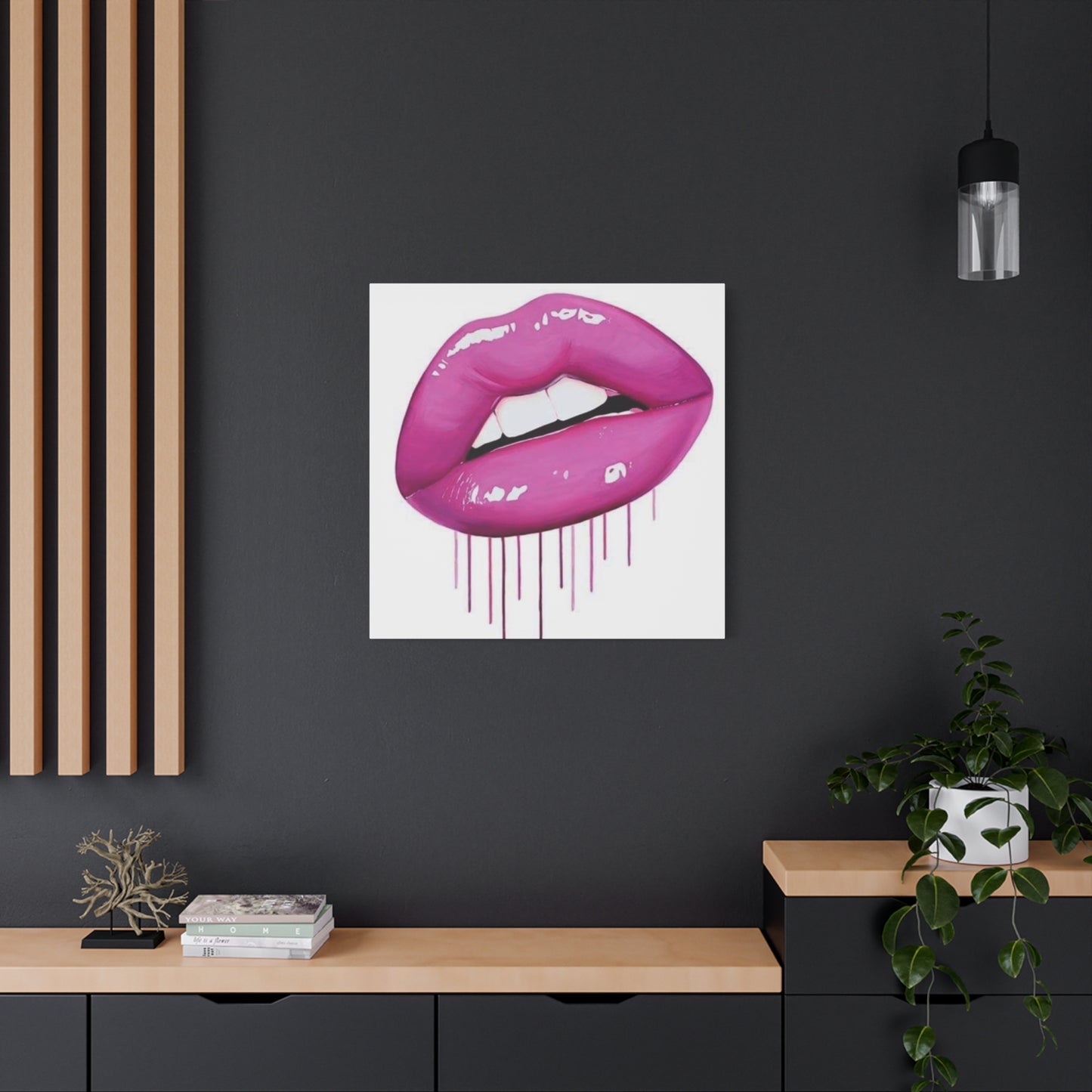 Dark Pink Lips Wall Art & Canvas Prints