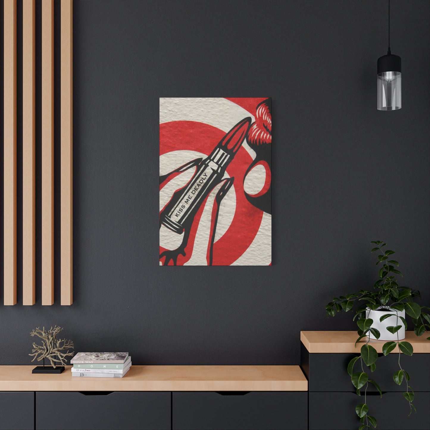 Kiss Me Deadly Lips Wall Art & Canvas Prints