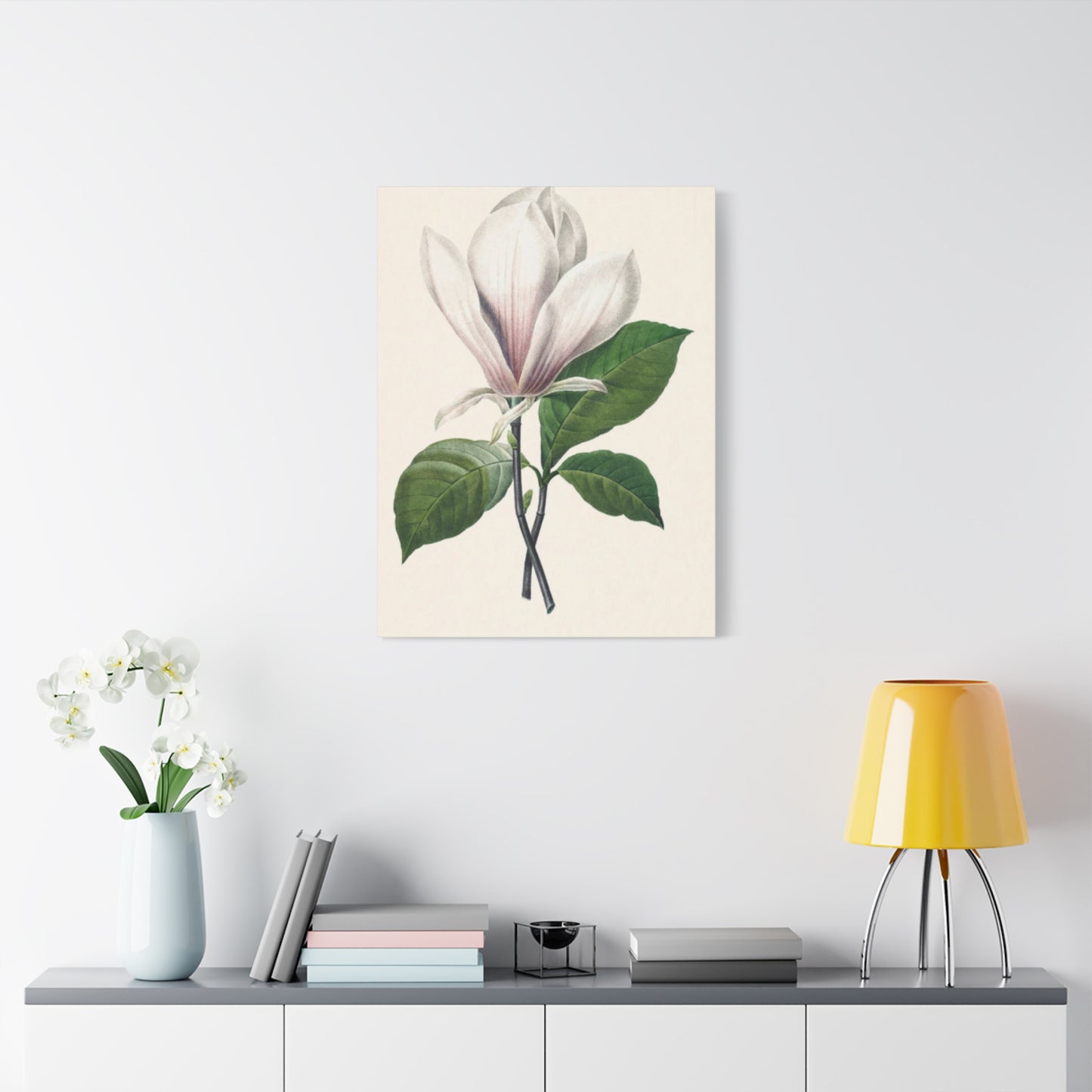 Beautiful Pink Magnolia Flower Painting Wall Art & Canvas Prints