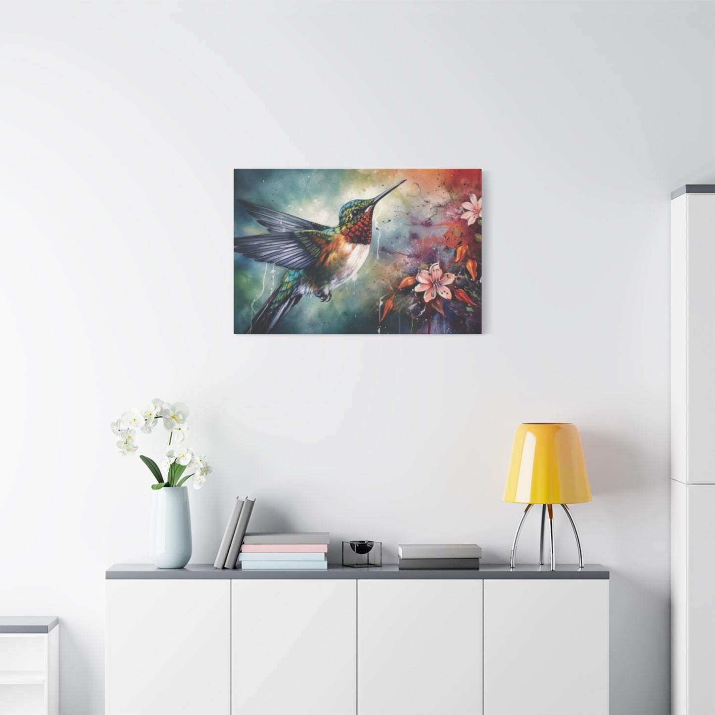 Beautiful Humming Bird Painting Wall Art & Canvas Prints