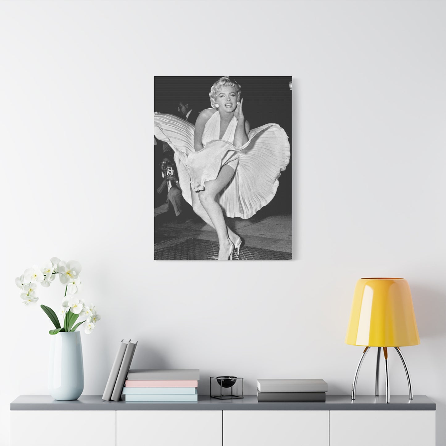 Greyscale Beautiful Marilyn Monroe Candid Photo Wall Art & Canvas Prints