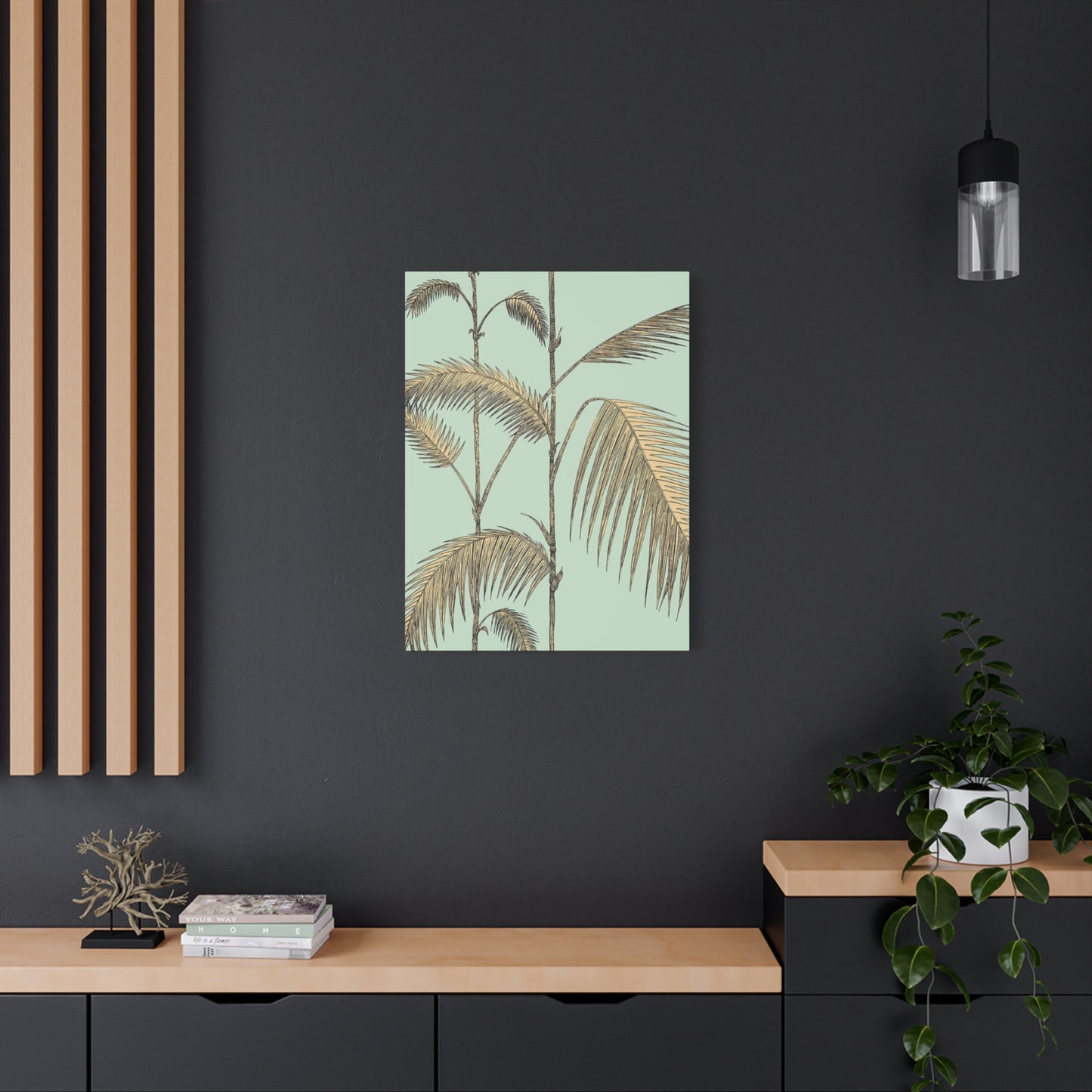 Palm Tree Brown Leaves Close Up Wall Art & Canvas Prints