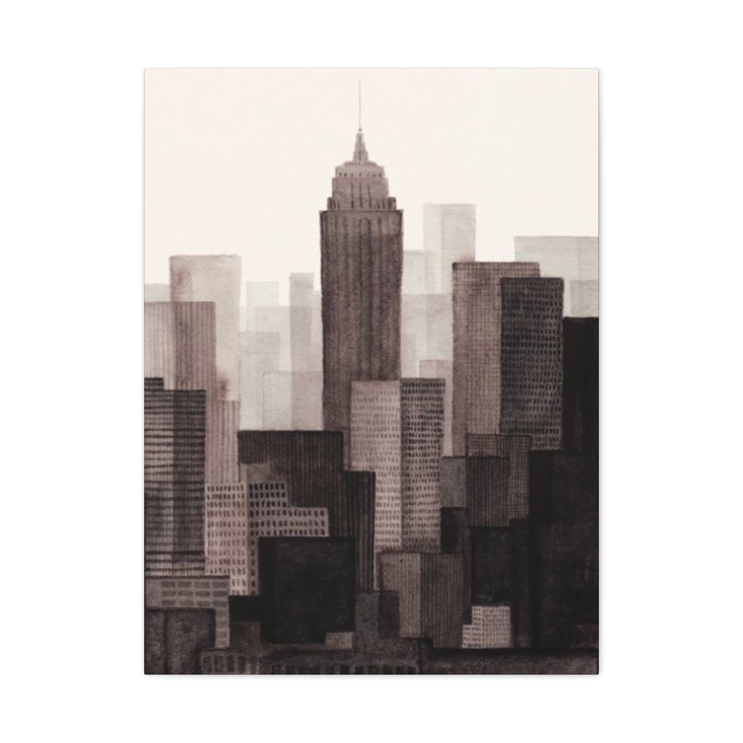 Black & White City Skyline NYC Skyline Wall Art & Canvas Prints