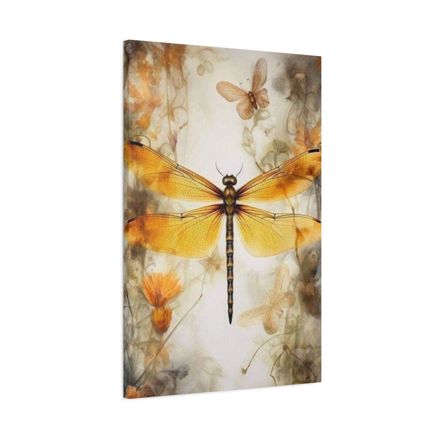 Light Brown Wing Dragonfly Wall Art & Canvas Prints