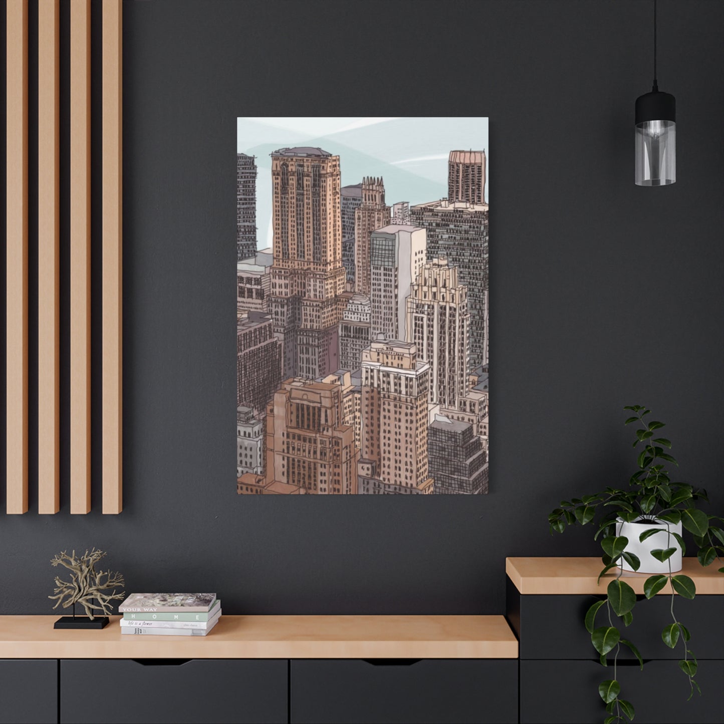 Skyview Of Manhattan NYC Skyline Wall Art & Canvas Prints