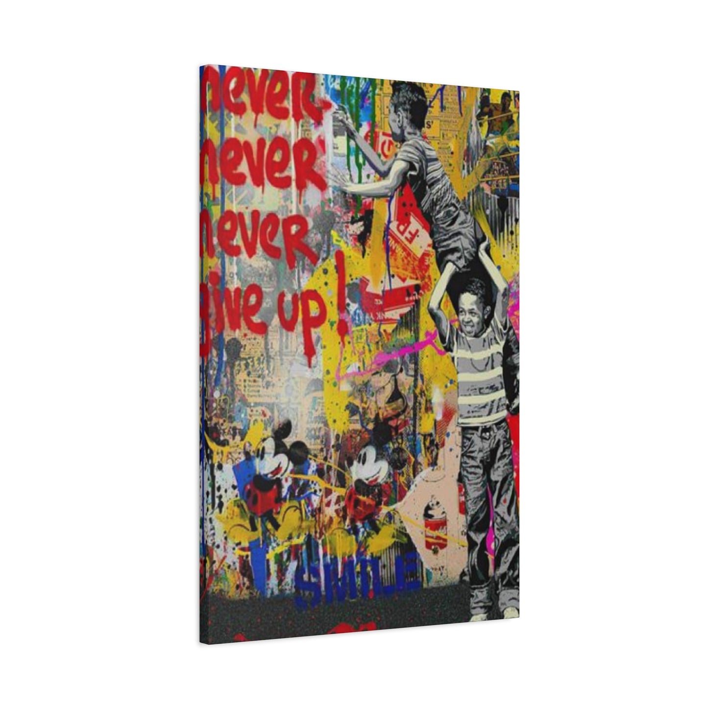 Never Give Up Modernism Wall Art & Canvas Prints