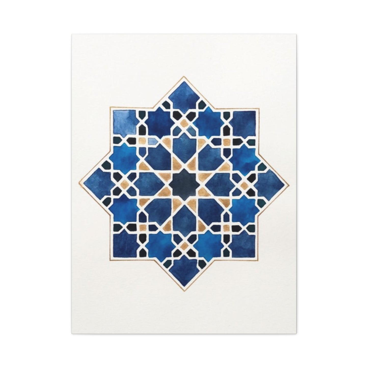 Blue Pattern Moroccan Wall Art & Canvas Prints