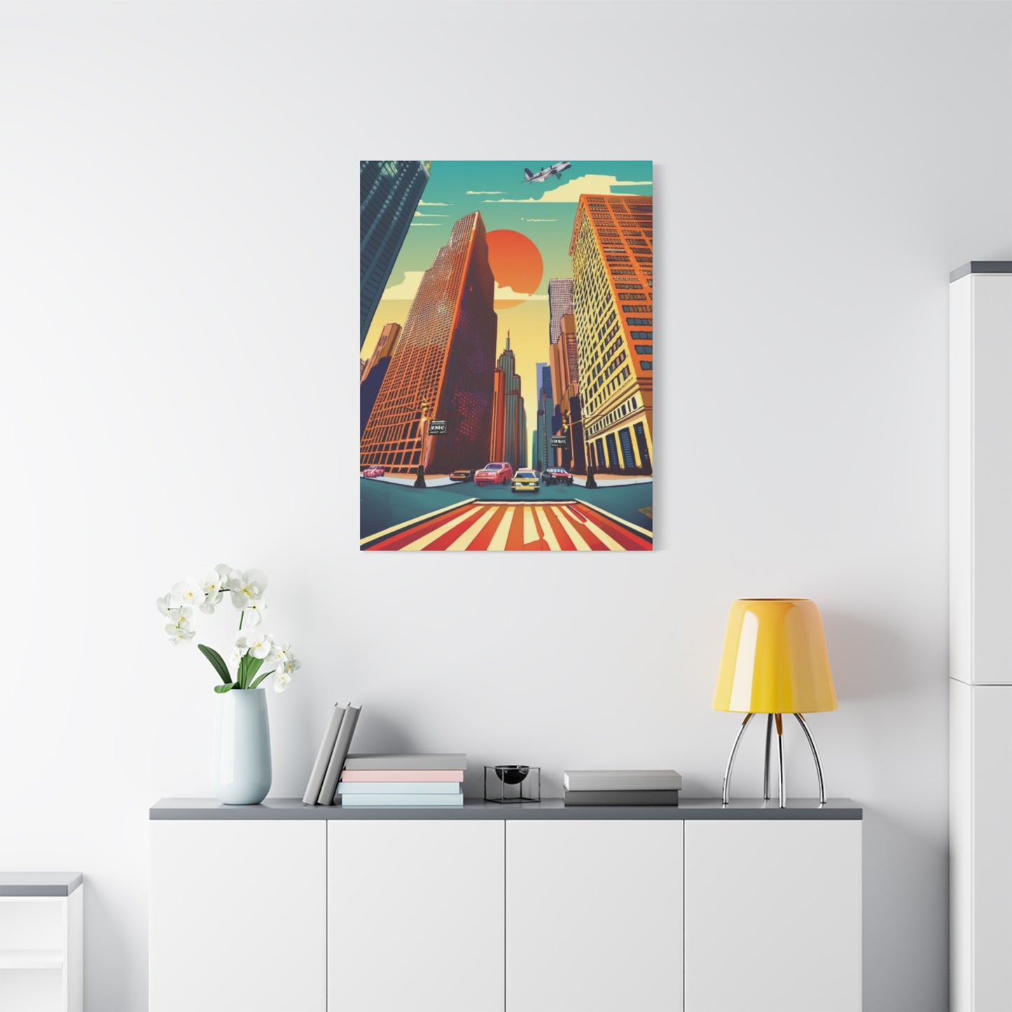 Fish Eye View Of New York Streets Poster NYC Skyline Wall Art & Canvas Prints