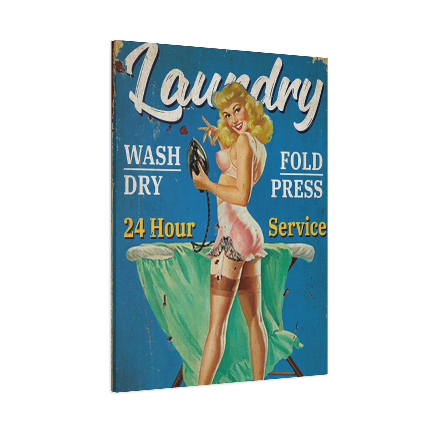 Advertisement Poster Laundry Wall Art & Canvas Prints