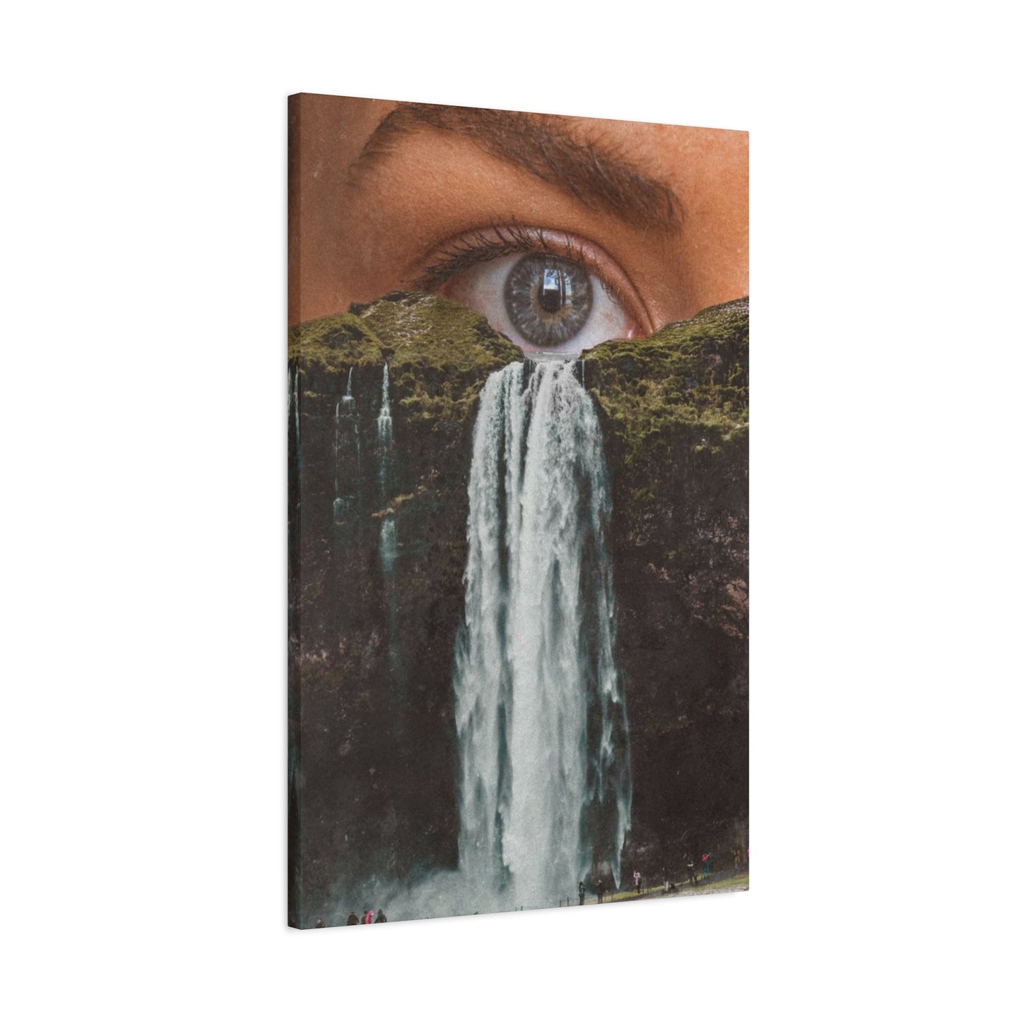 Eye Waterfall Abstract Painting Mixed Media Wall Art & Canvas Prints