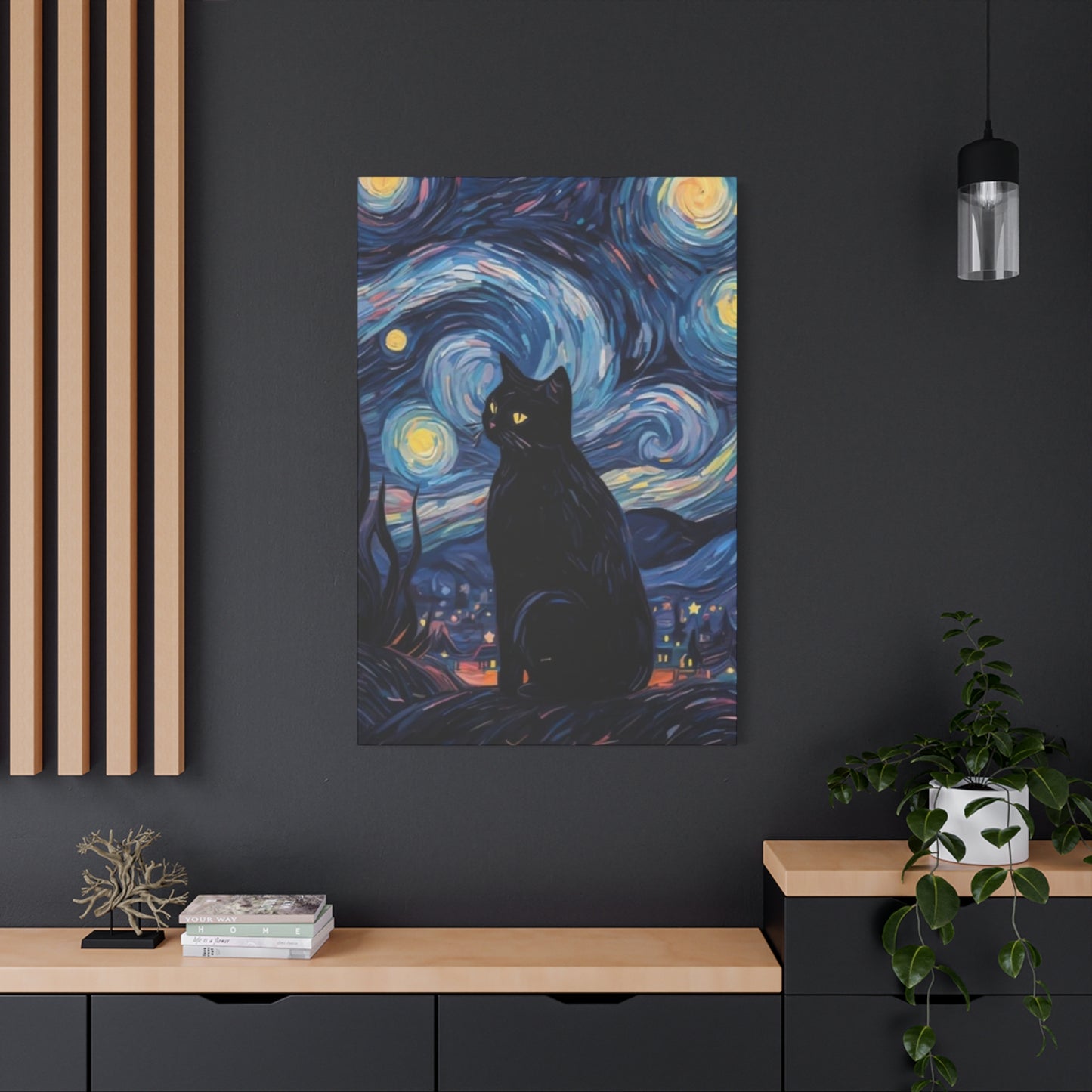 Black Cat Vincent Van Gogh Abstract Modernism Wall Art & Canvas Prints