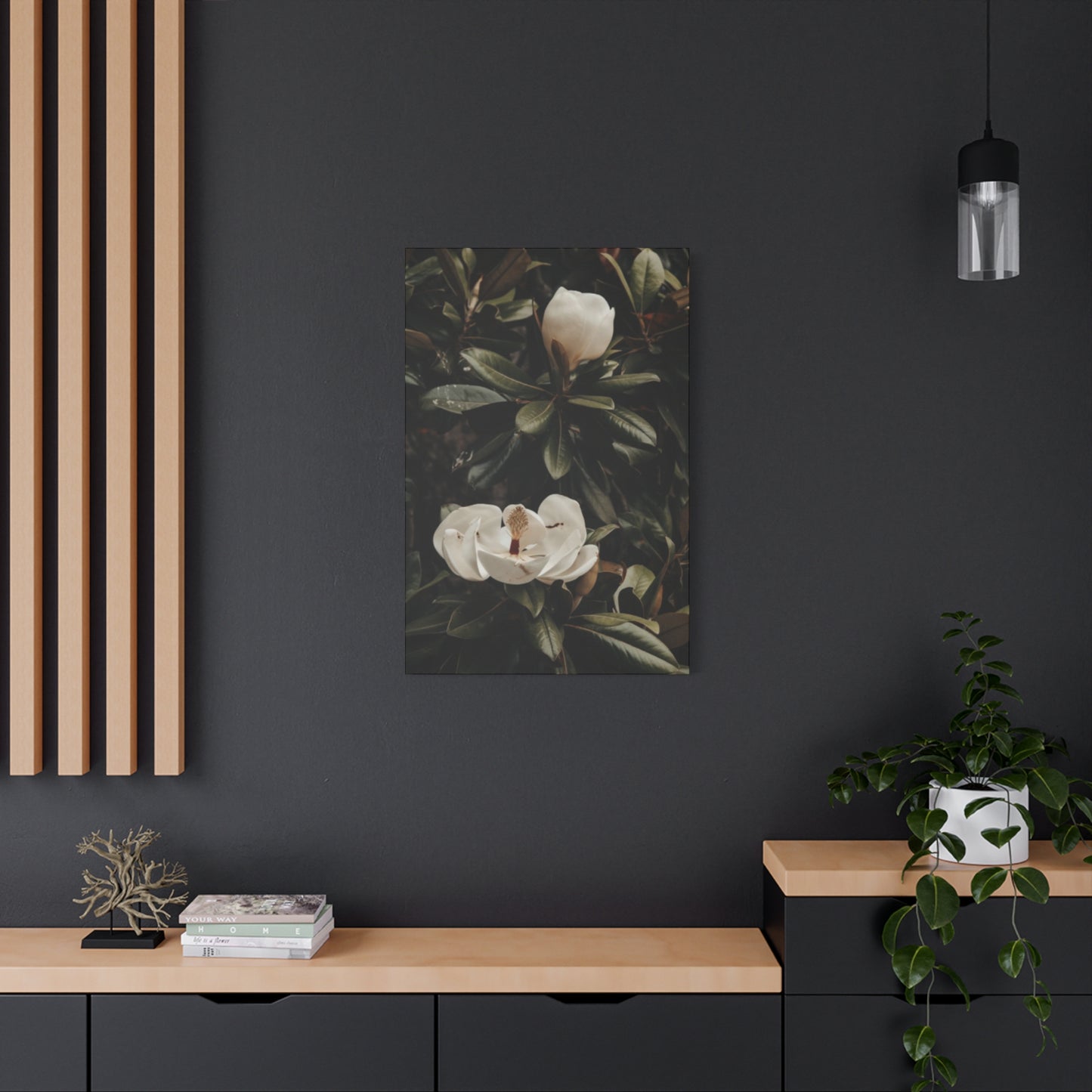 White Magnolia Flower Painting Wall Art & Canvas Prints