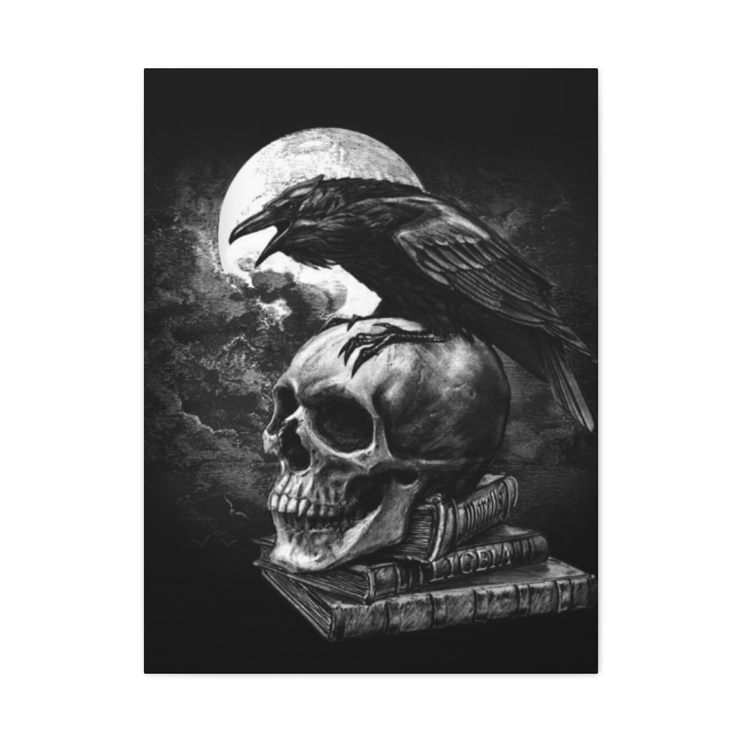 Scary Crow Skull Wall Art & Canvas Prints