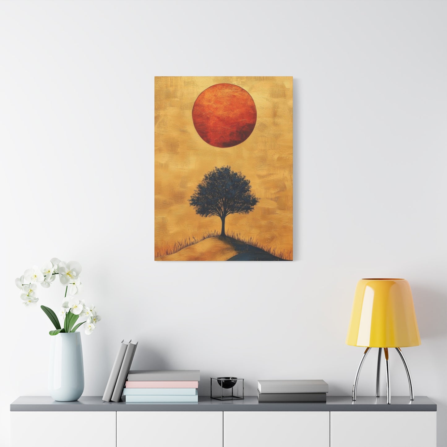 Sun And Tree Modernism Wall Art & Canvas Prints