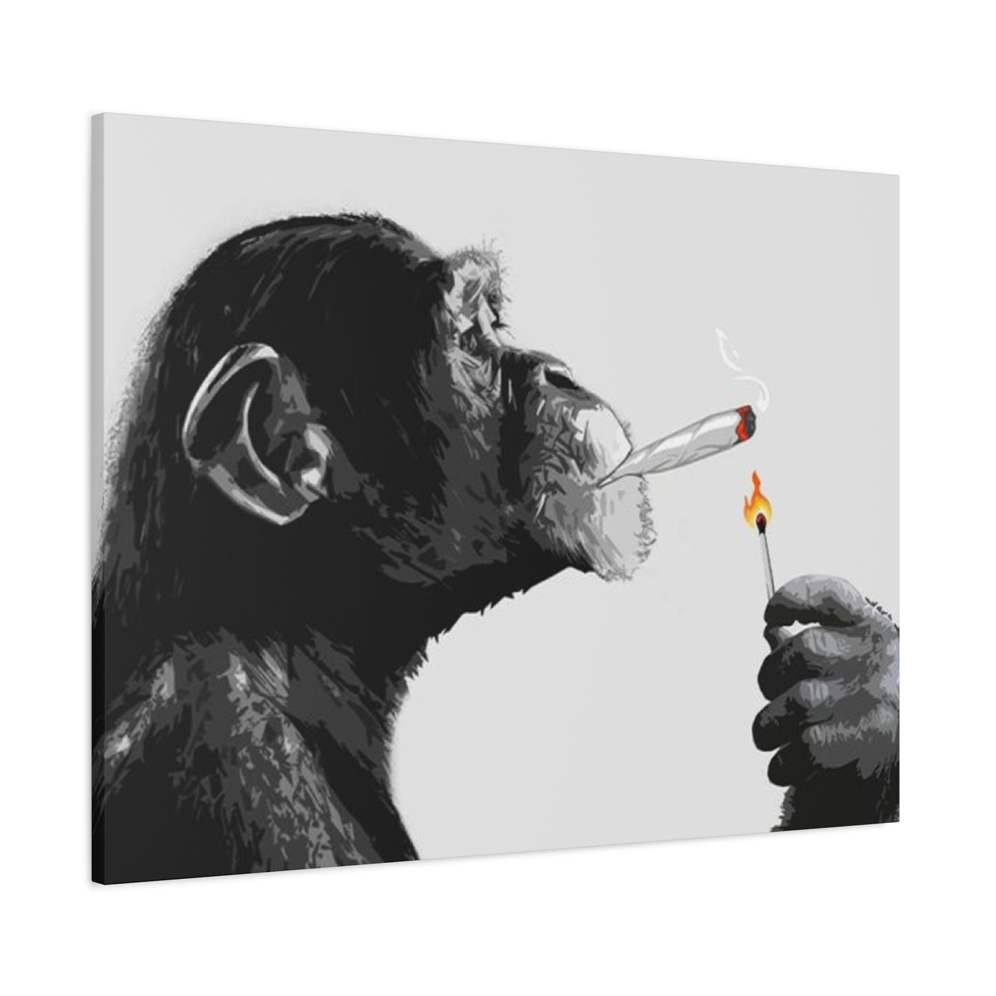 Chimpanzee Smoking Wall Art & Canvas Prints