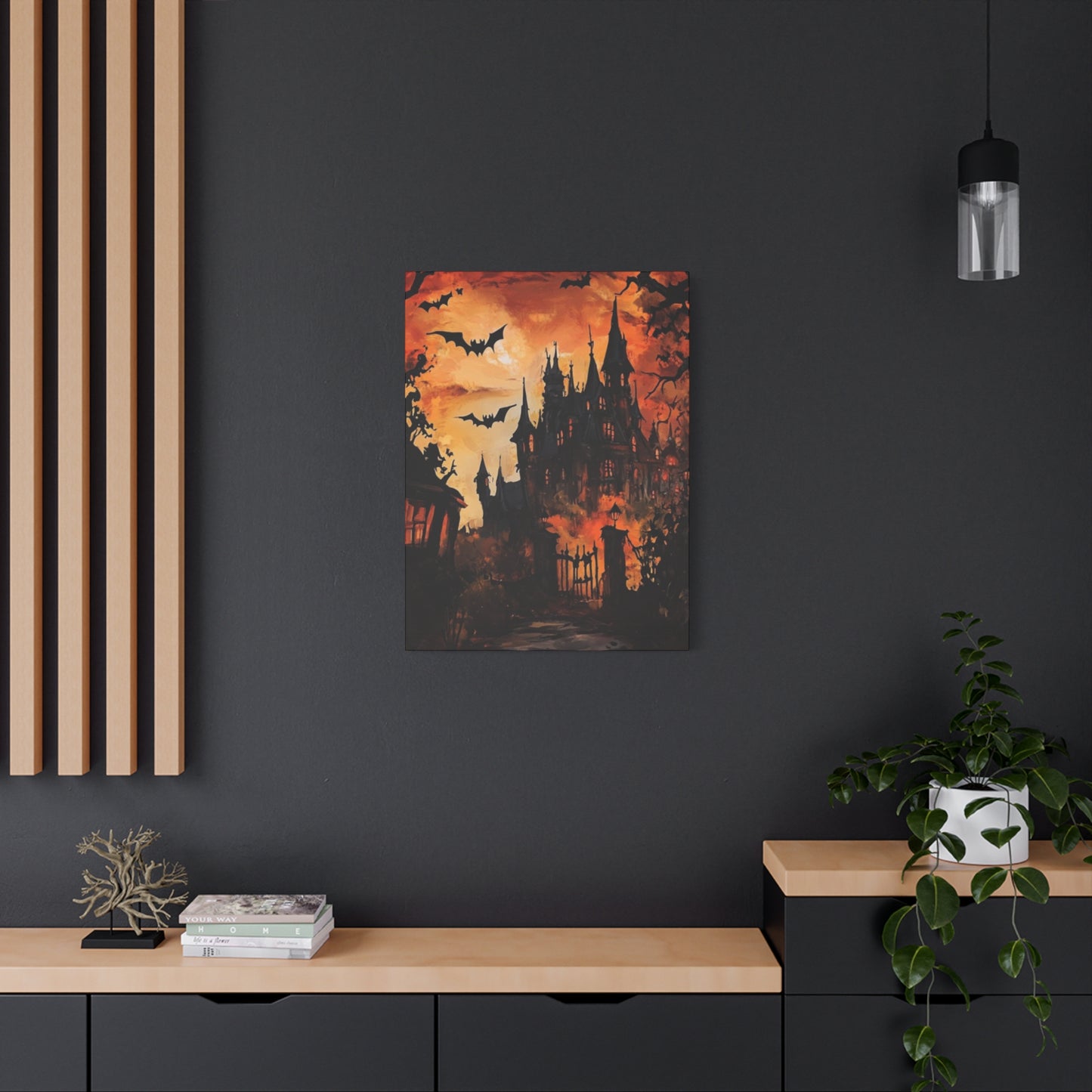 Halloween Mansion Wall Art & Canvas Prints