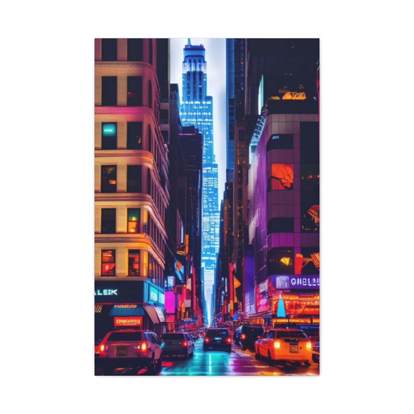 Night Life Of NYC Streets NYC Skyline Wall Art & Canvas Prints