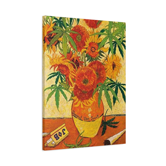 Vase And Joint Marijuana Wall Art & Canvas Prints