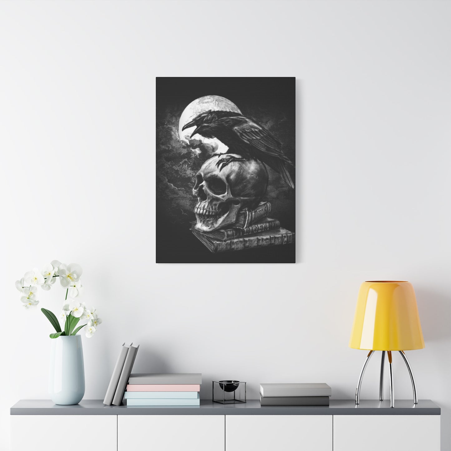 Scary Crow Skull Wall Art & Canvas Prints