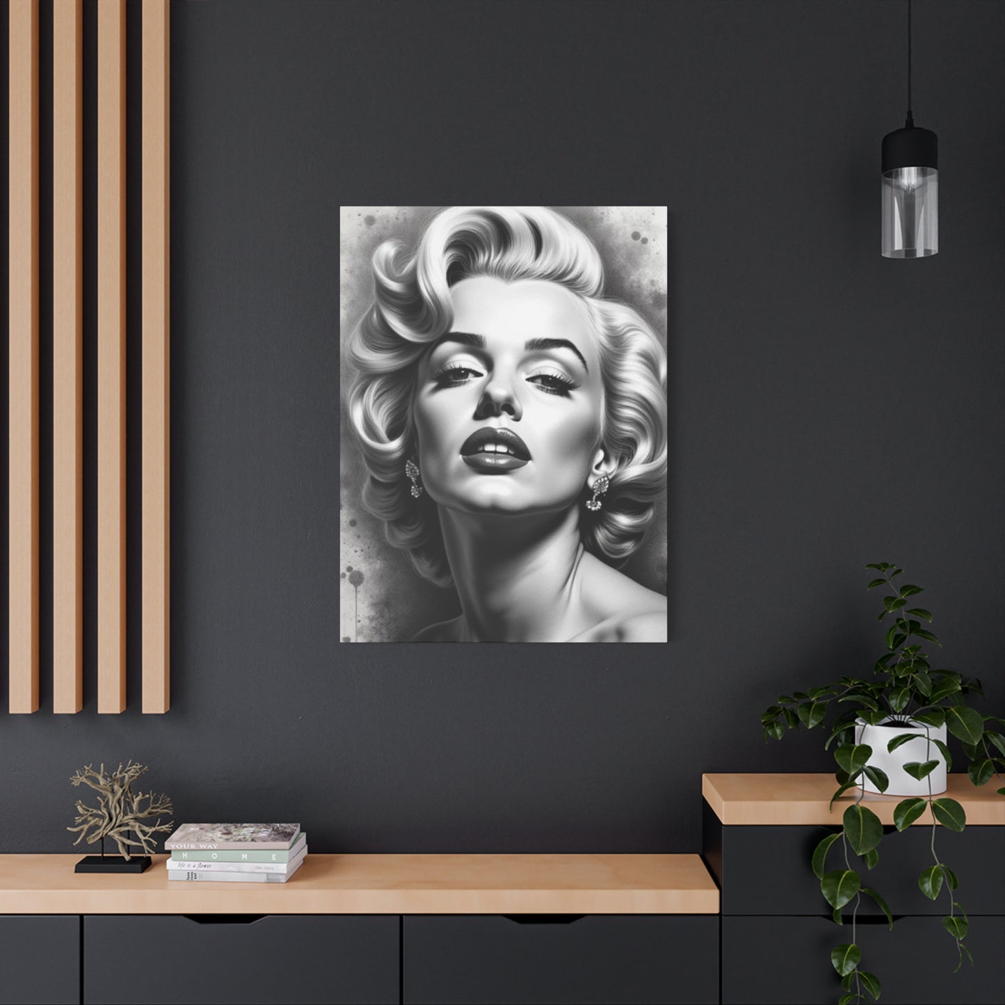 Monochrome Beautiful Marilyn Monroe Wall Art & Canvas Prints