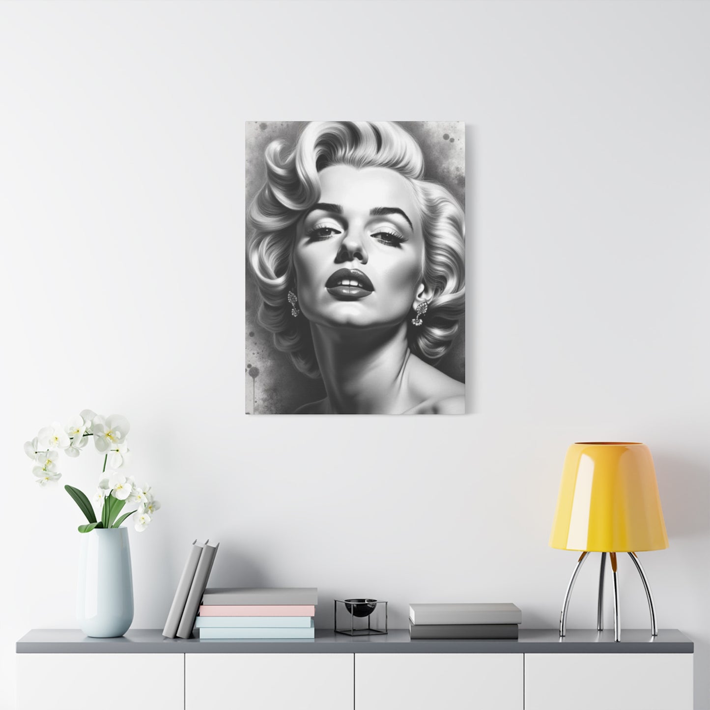 Monochrome Beautiful Marilyn Monroe Wall Art & Canvas Prints