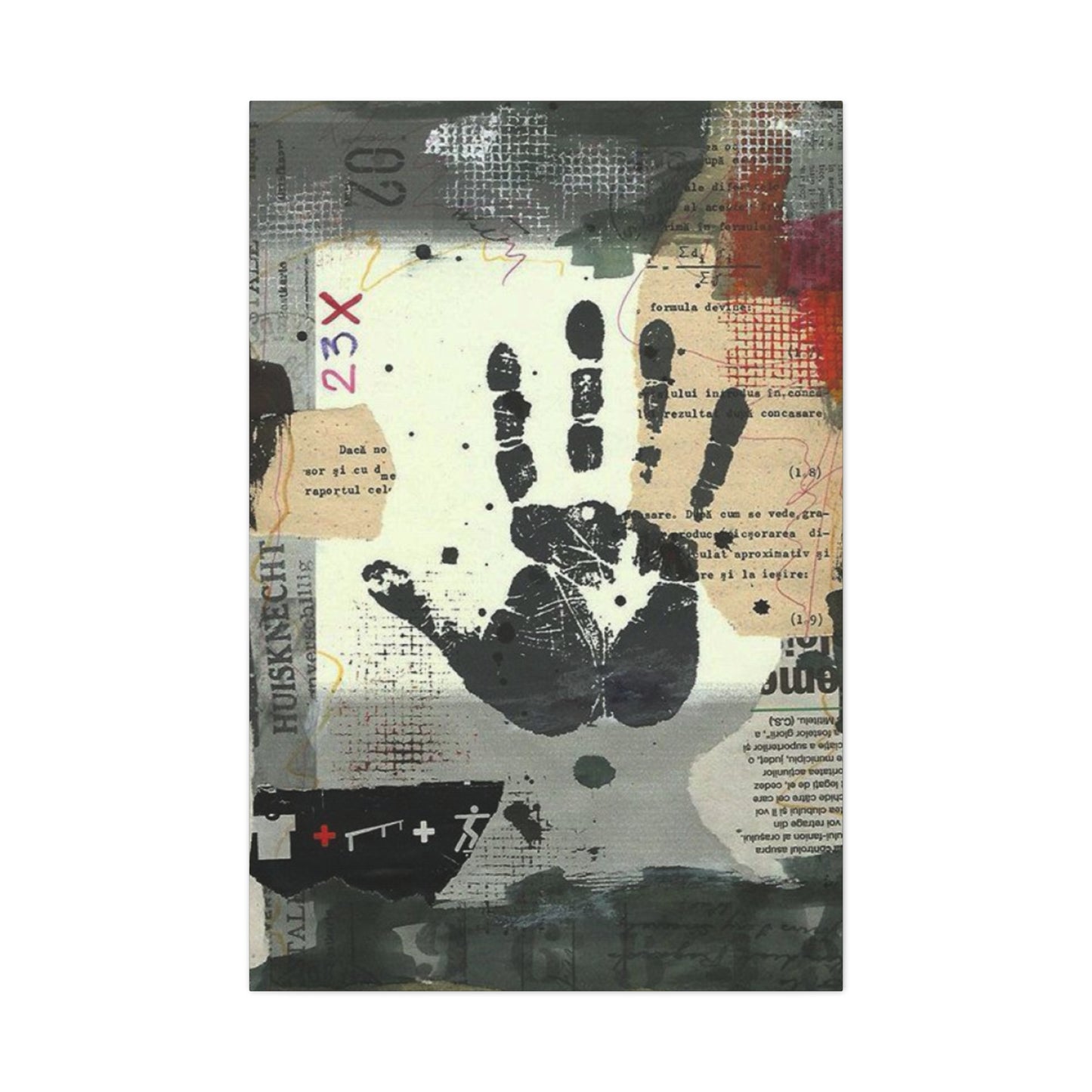 Handprint Abstract Mixed Media Wall Art & Canvas Prints