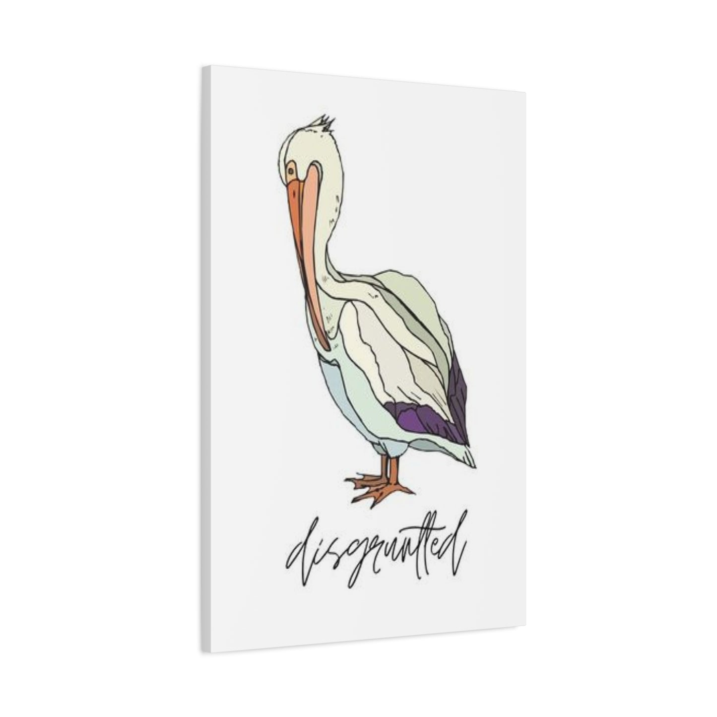 Colorful Pelican Drawing Wall Art & Canvas Prints