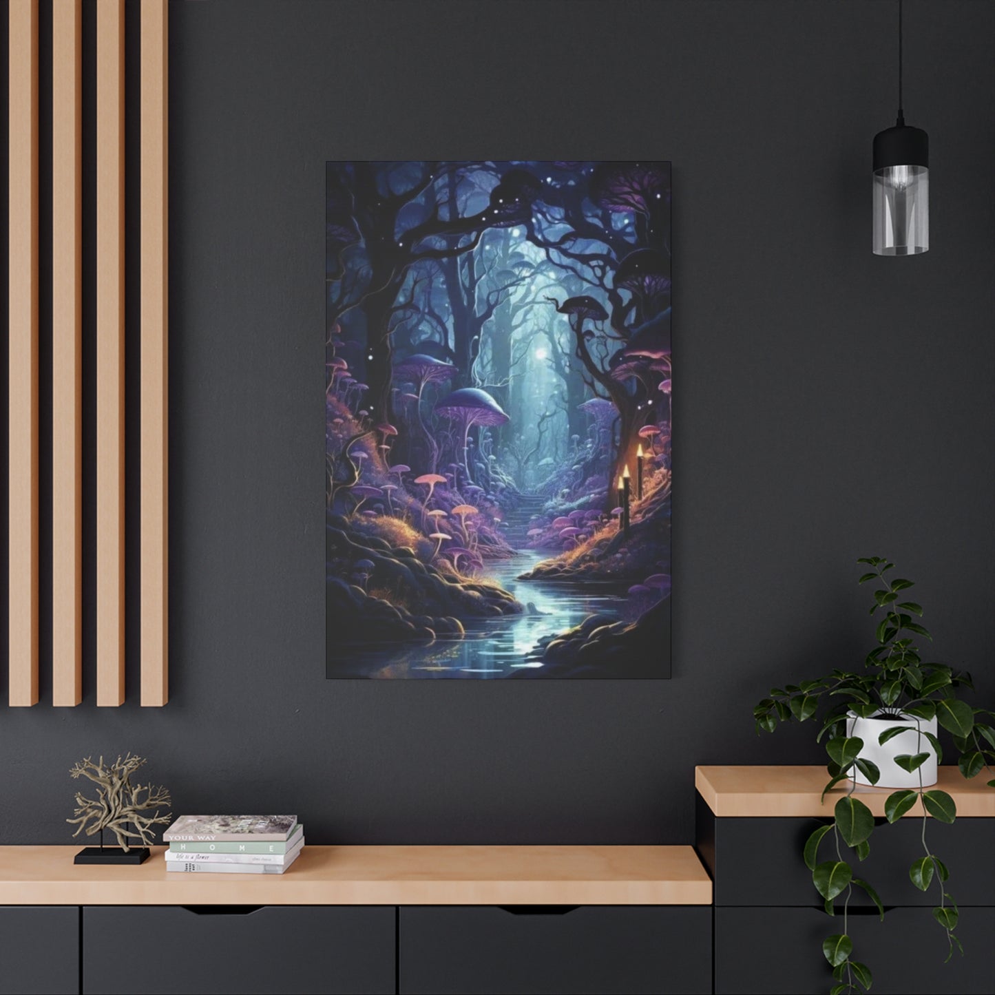 Mushroom Glowing Wildlife Wall Art & Canvas Prints