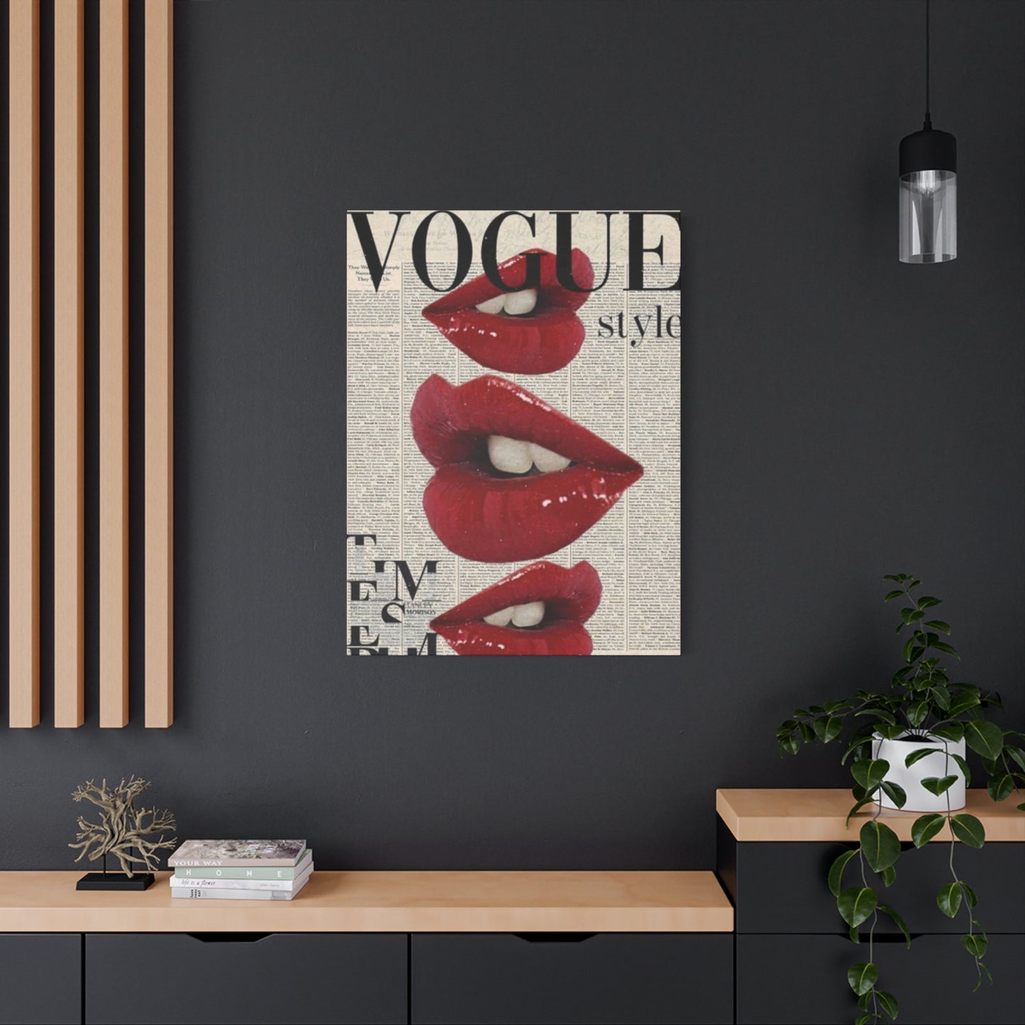 Vogue Lips Modernism Wall Art & Canvas Prints