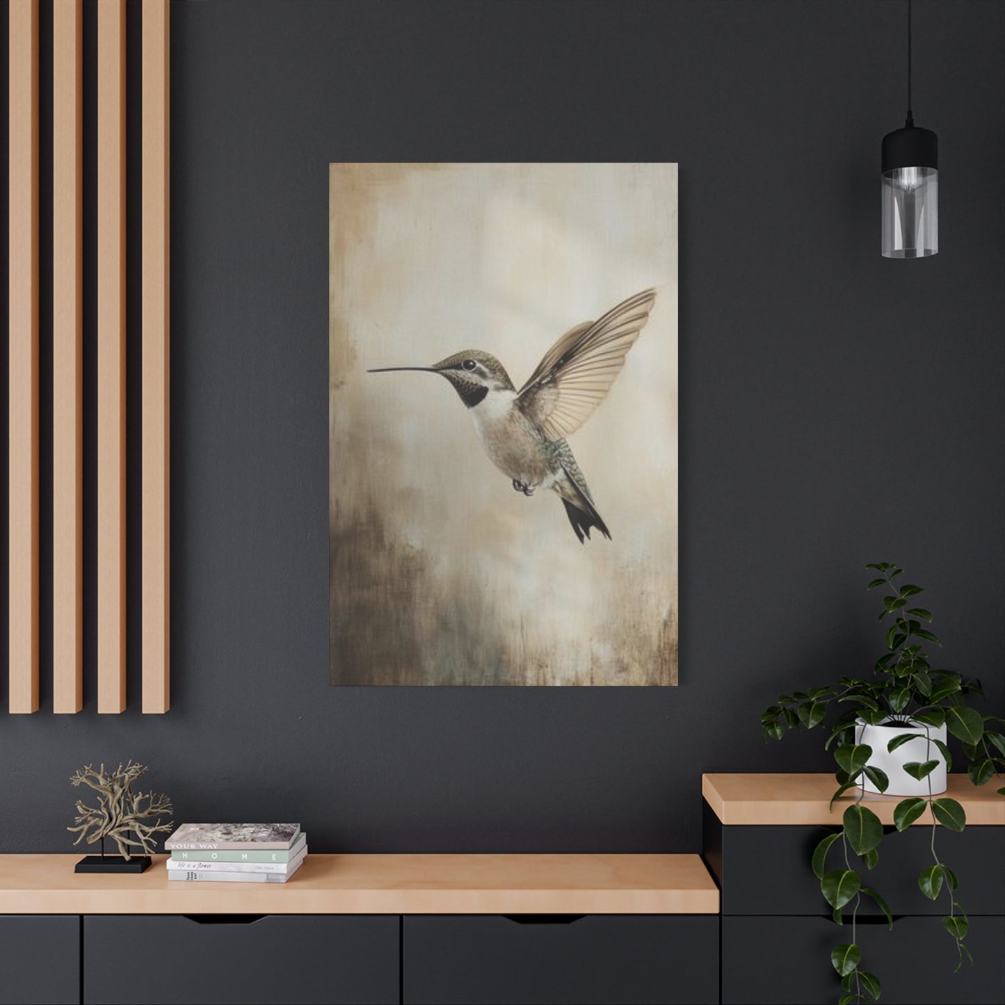 Flying Humming Bird Painting Wall Art & Canvas Prints