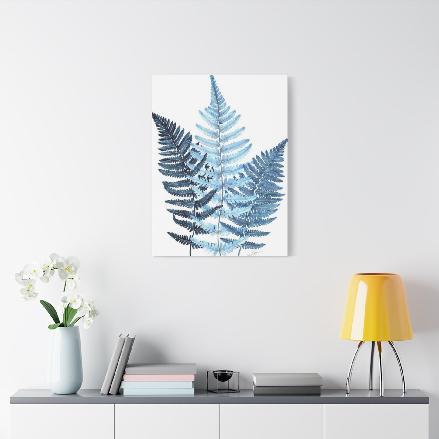 Blue Leaves Entryway Wall Art & Canvas Prints