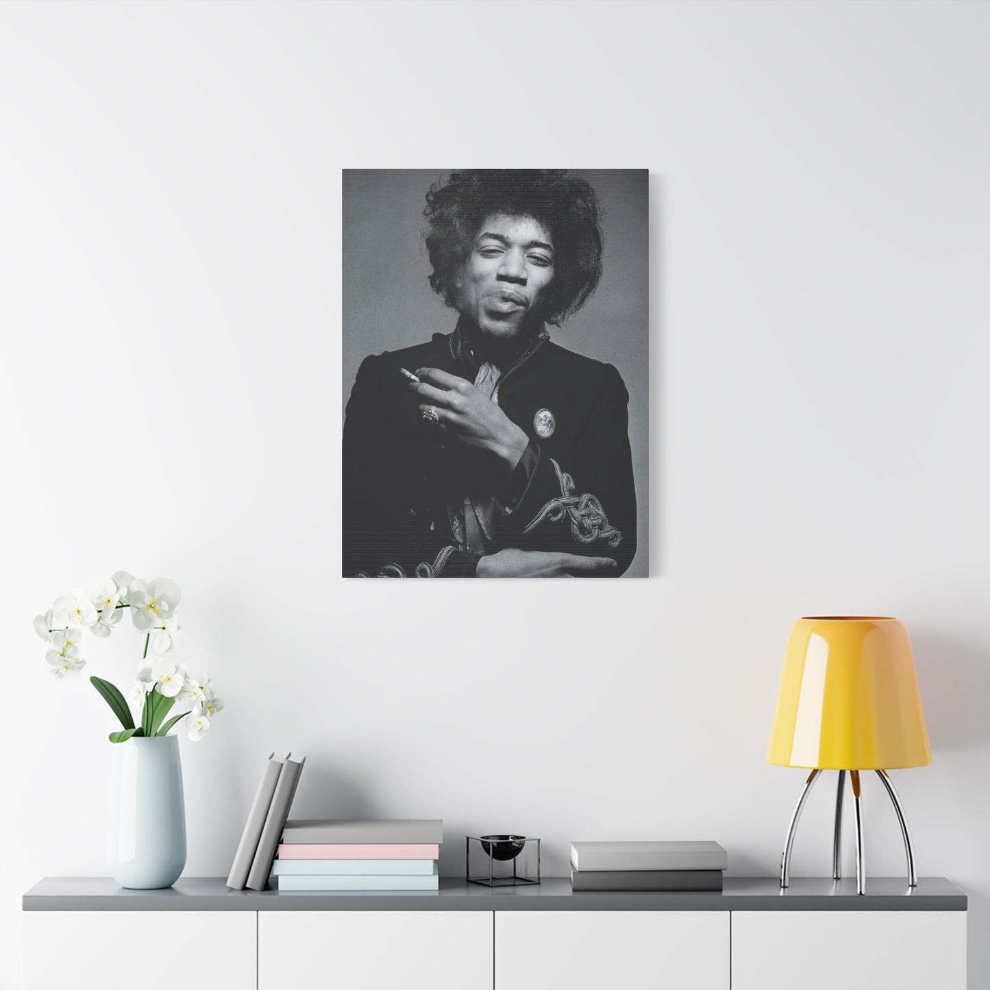 Monochrome Jimi Hendrix Poster Wall Art & Canvas Prints