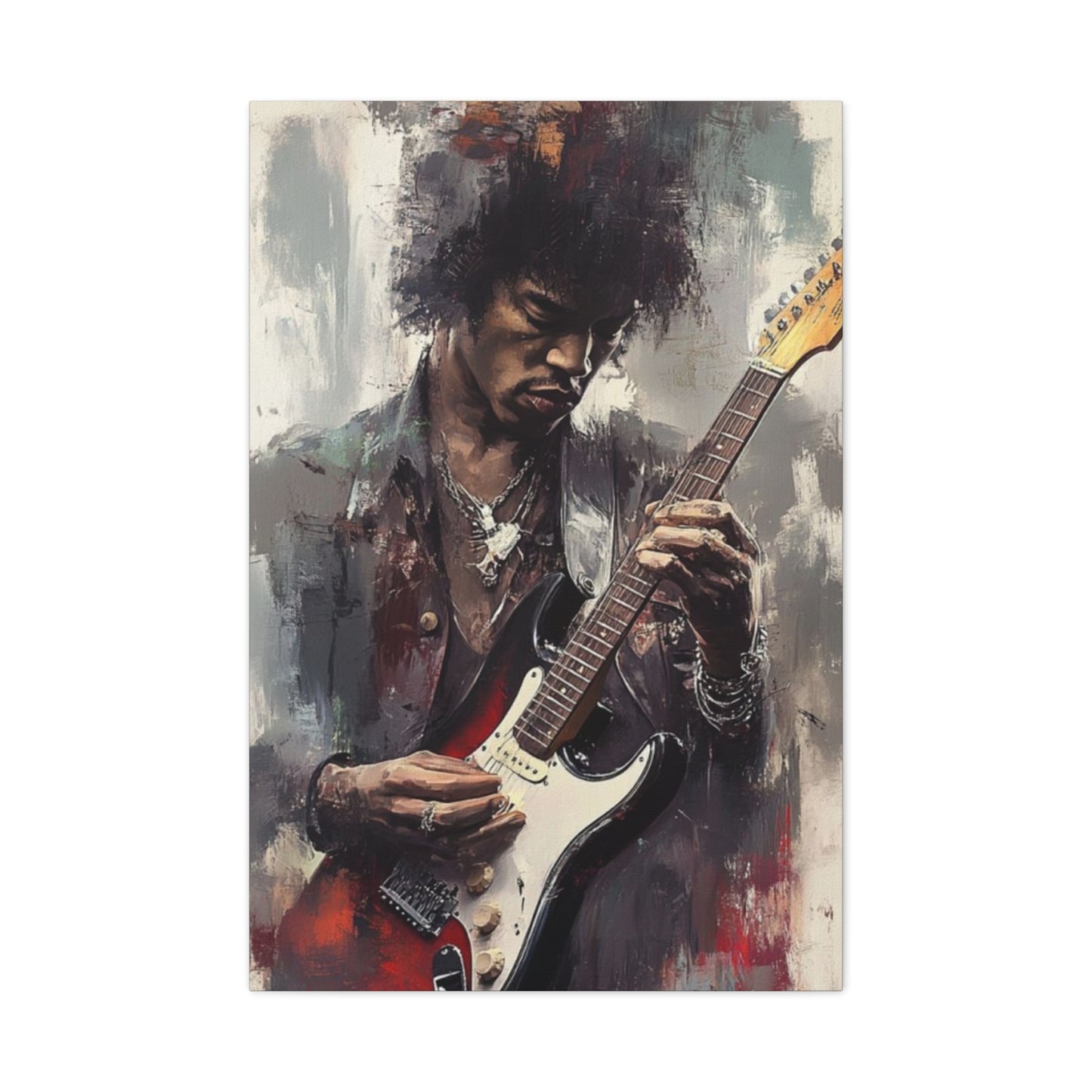 Jimi Hendrix Playing Guitar Wall Art & Canvas Prints