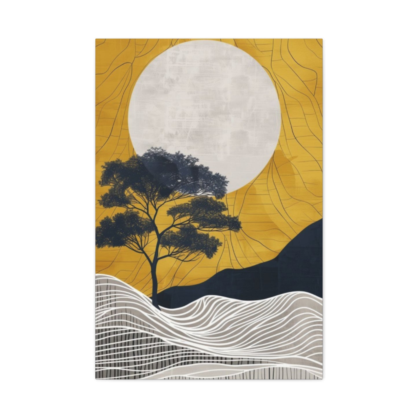 Moon And Tree Modernism Wall Art & Canvas Prints