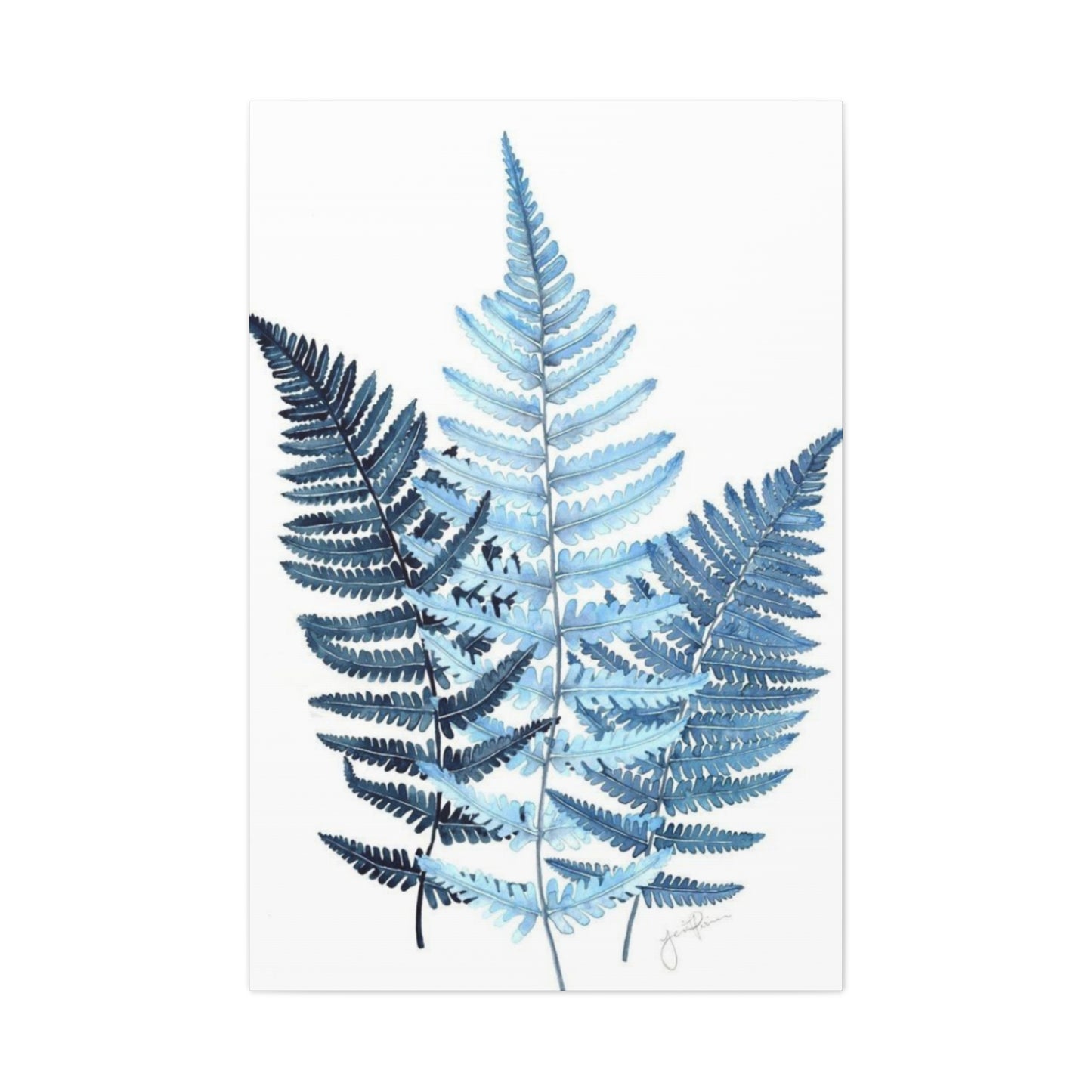 Blue Leaves Entryway Wall Art & Canvas Prints