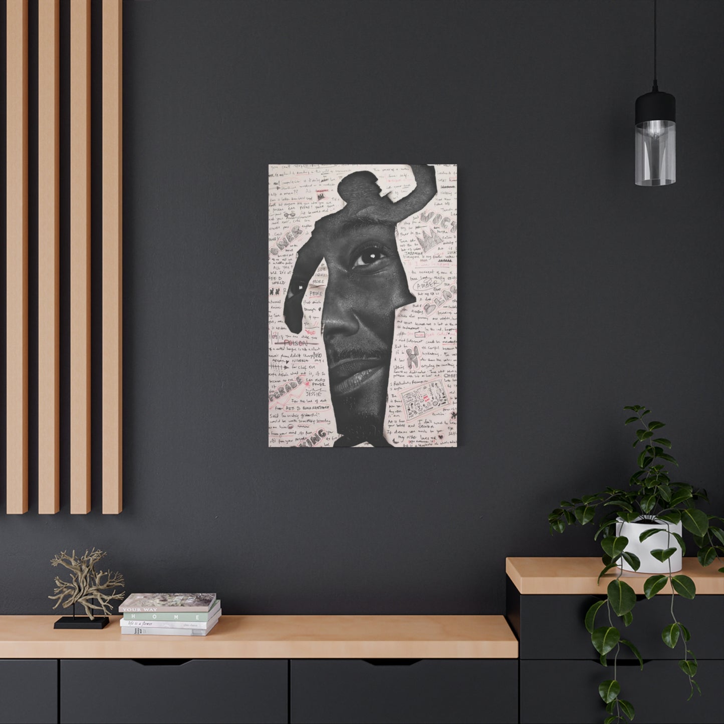 Men Silhouette Abstract Mixed Media Wall Art & Canvas Prints