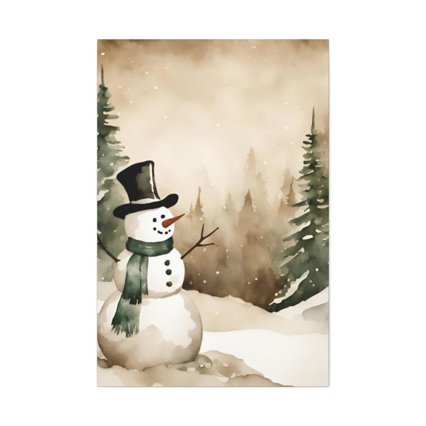 Happy Snowman Wall Art & Canvas Prints