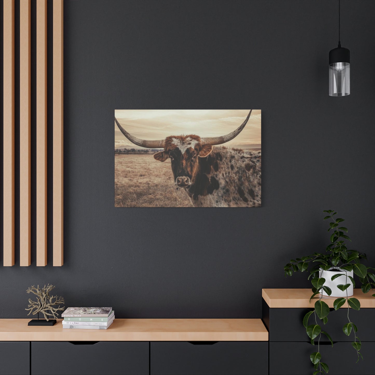 Wild Straight Long Horn Wall Art & Canvas Prints