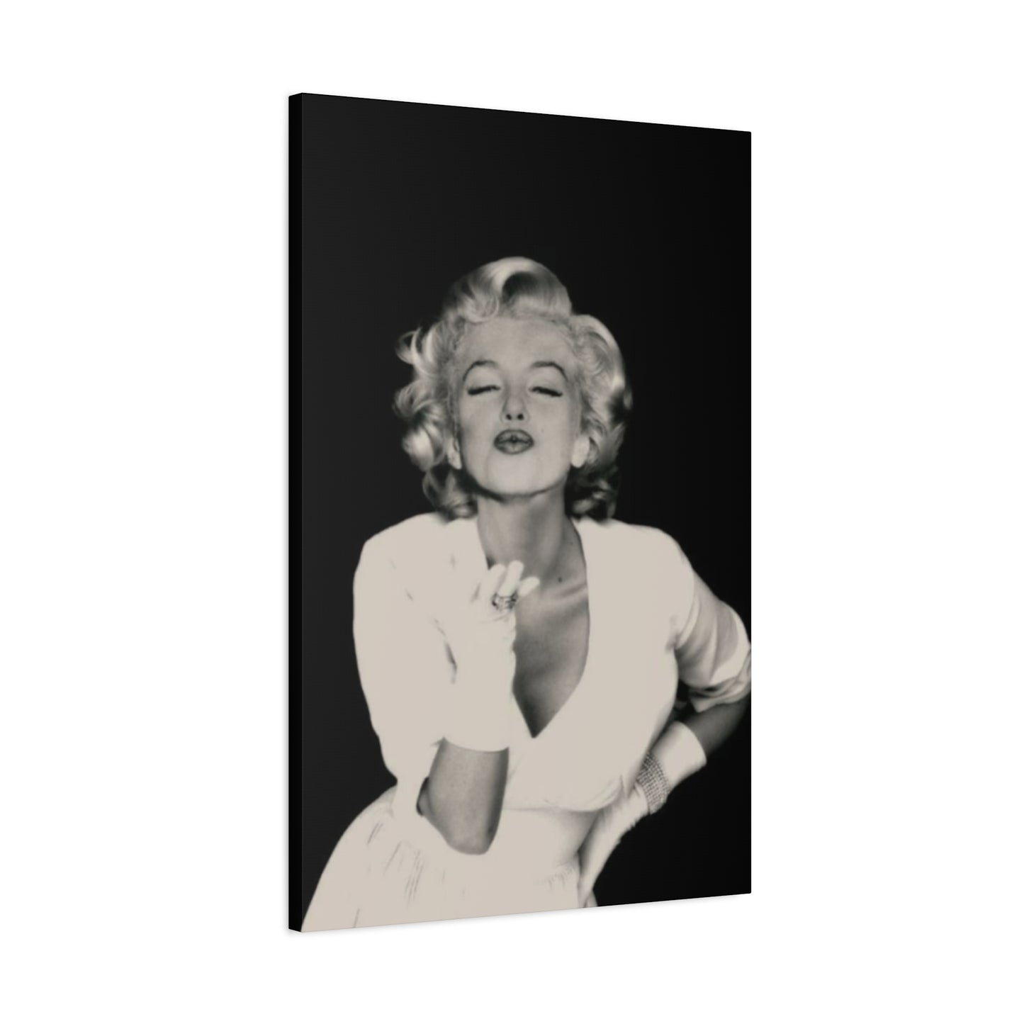 Beautiful Marilyn Monroe Flying Kiss Candid Photo Wall Art & Canvas Prints