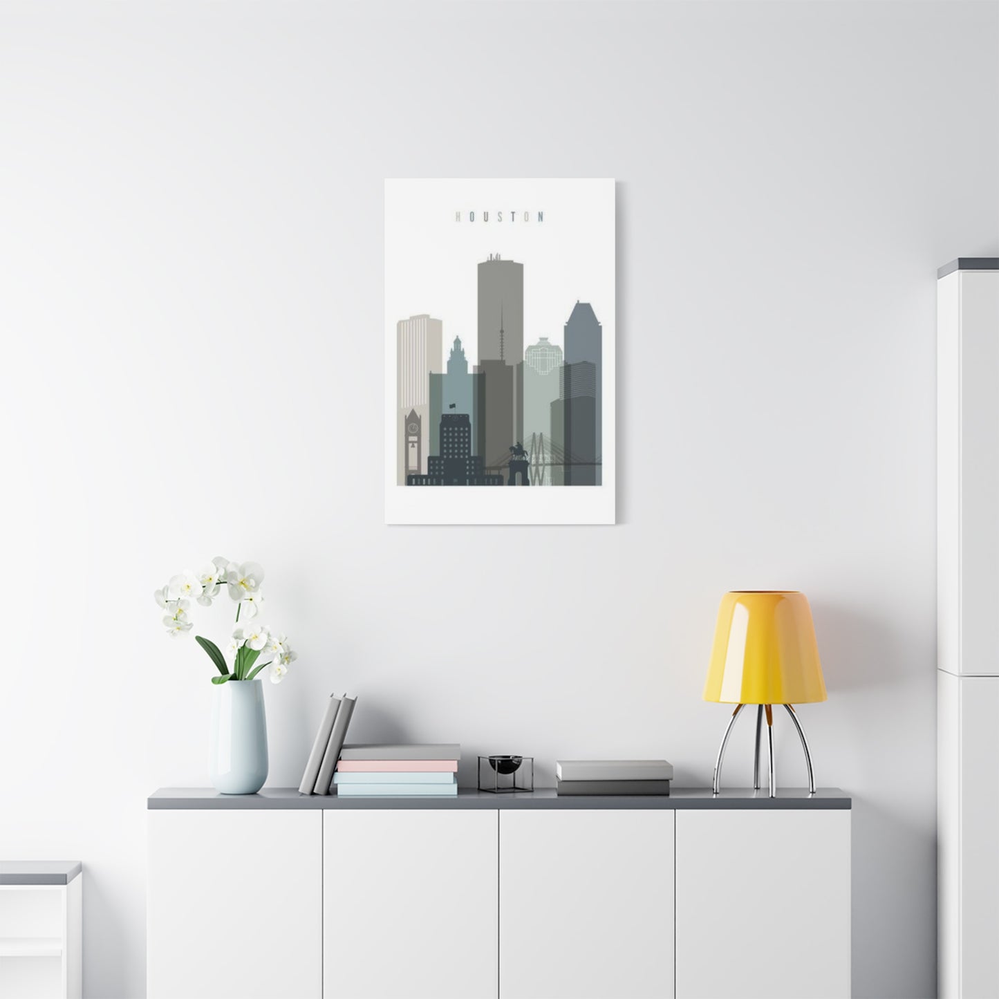 Houston Skyline Painting Wall Art & Canvas Prints