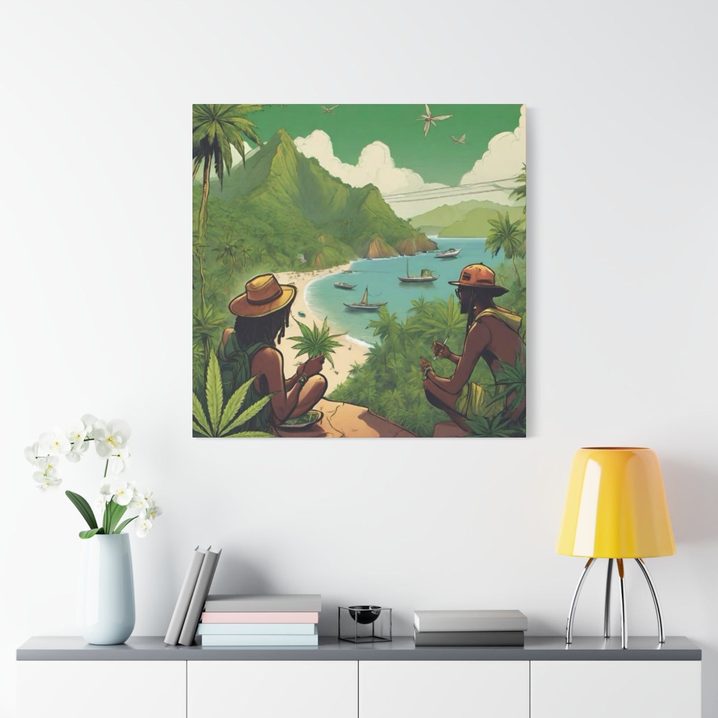 Cannabis Island Marijuana Wall Art & Canvas Prints