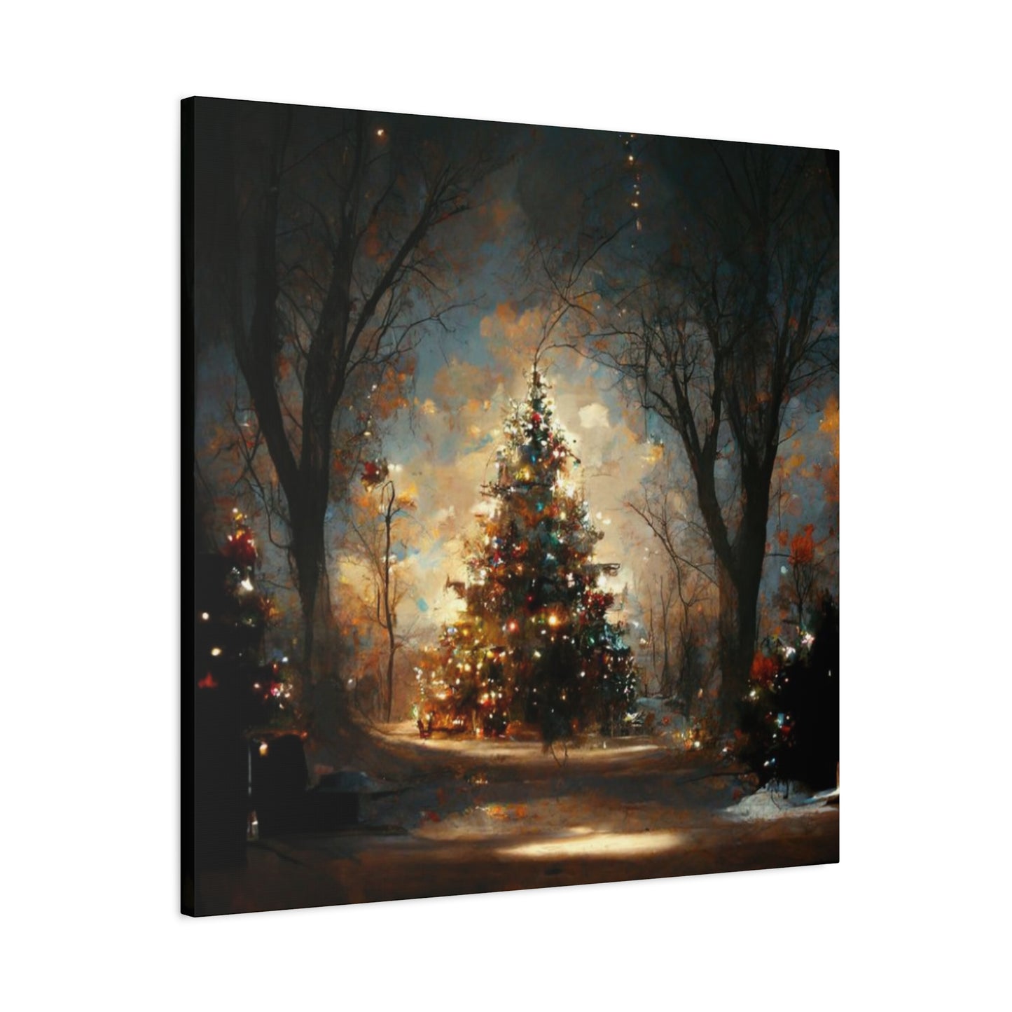 Lighted Christmas Tree Wall Art & Canvas Prints