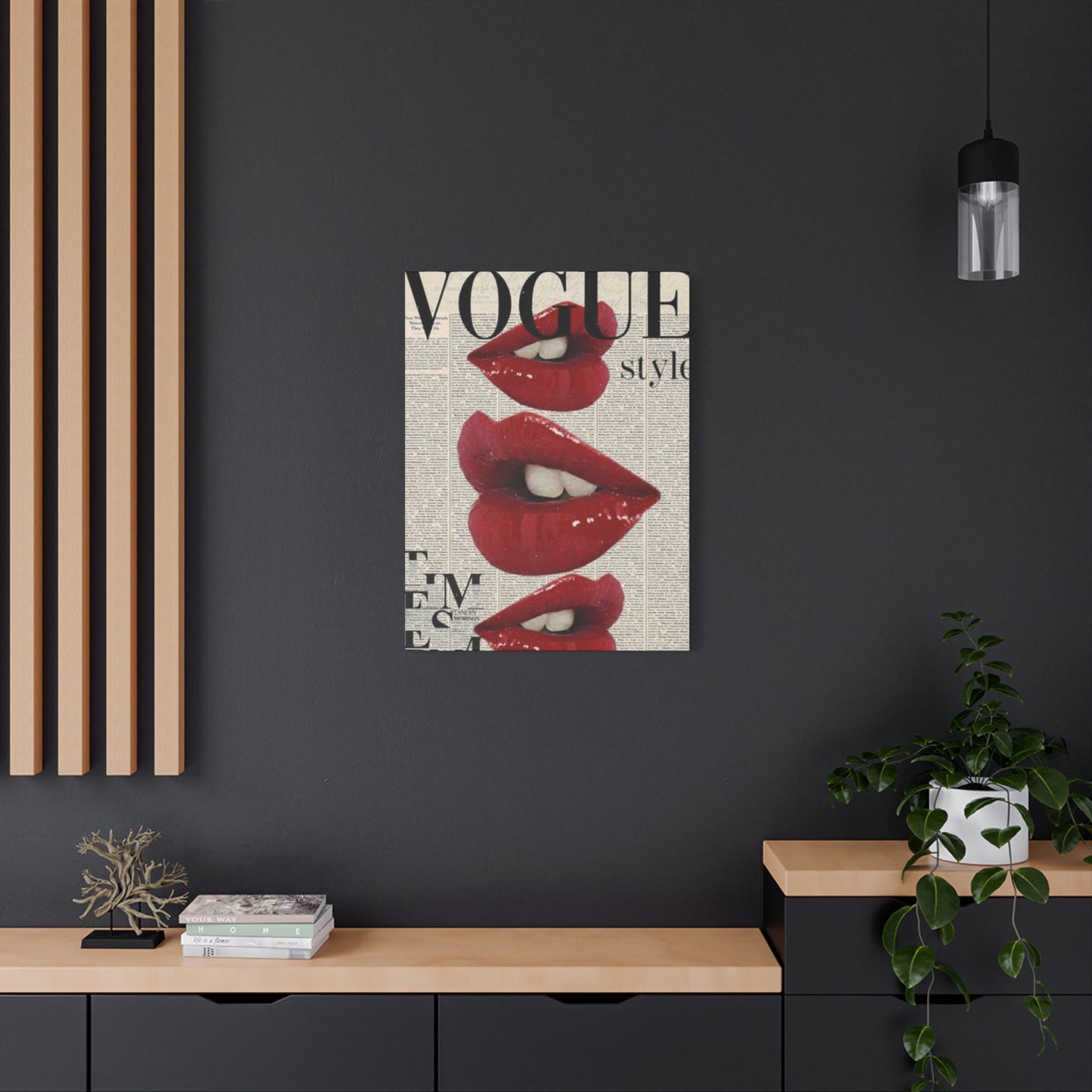 Vogue Lips Modernism Wall Art & Canvas Prints