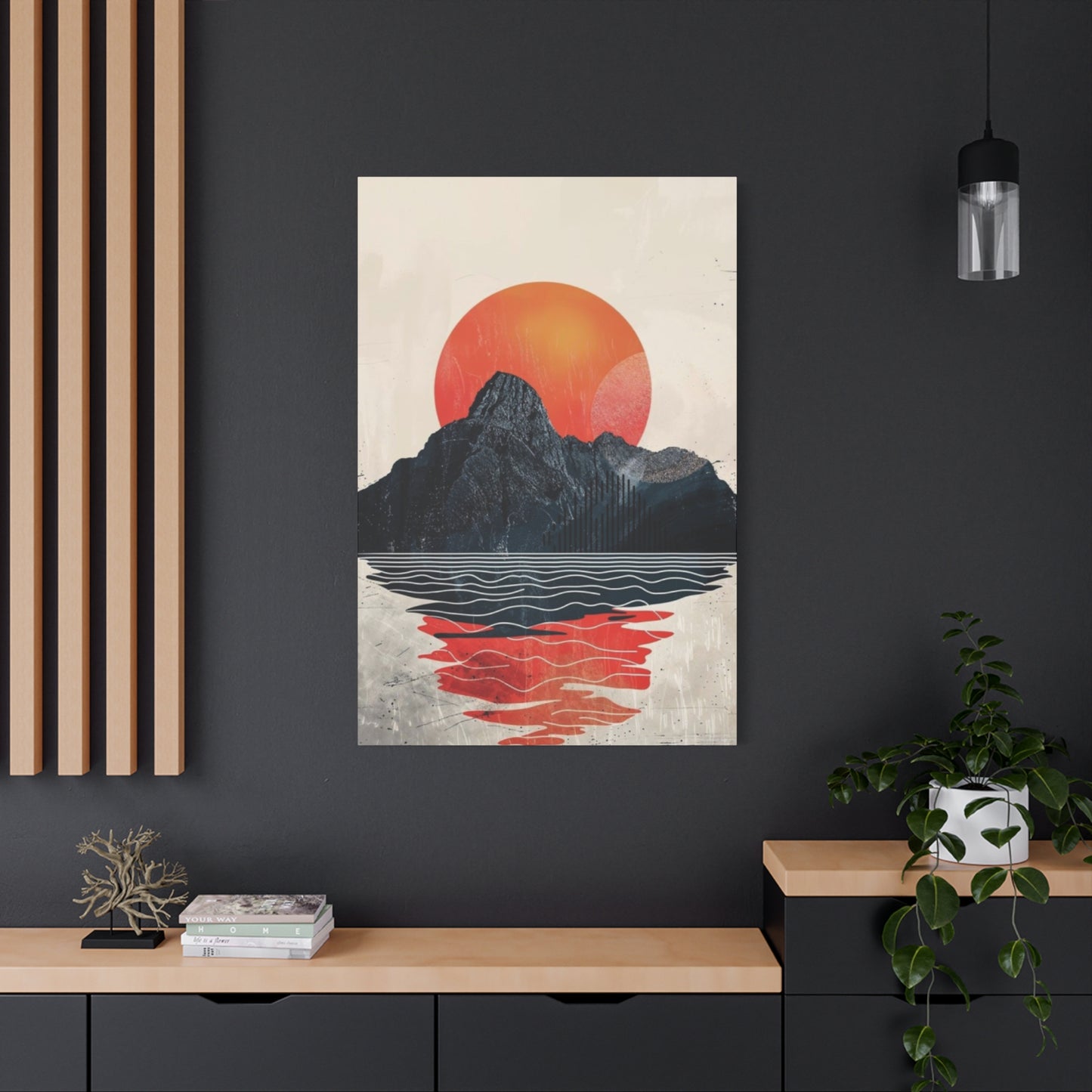 Sunset In Mountains Modernism Wall Art & Canvas Prints