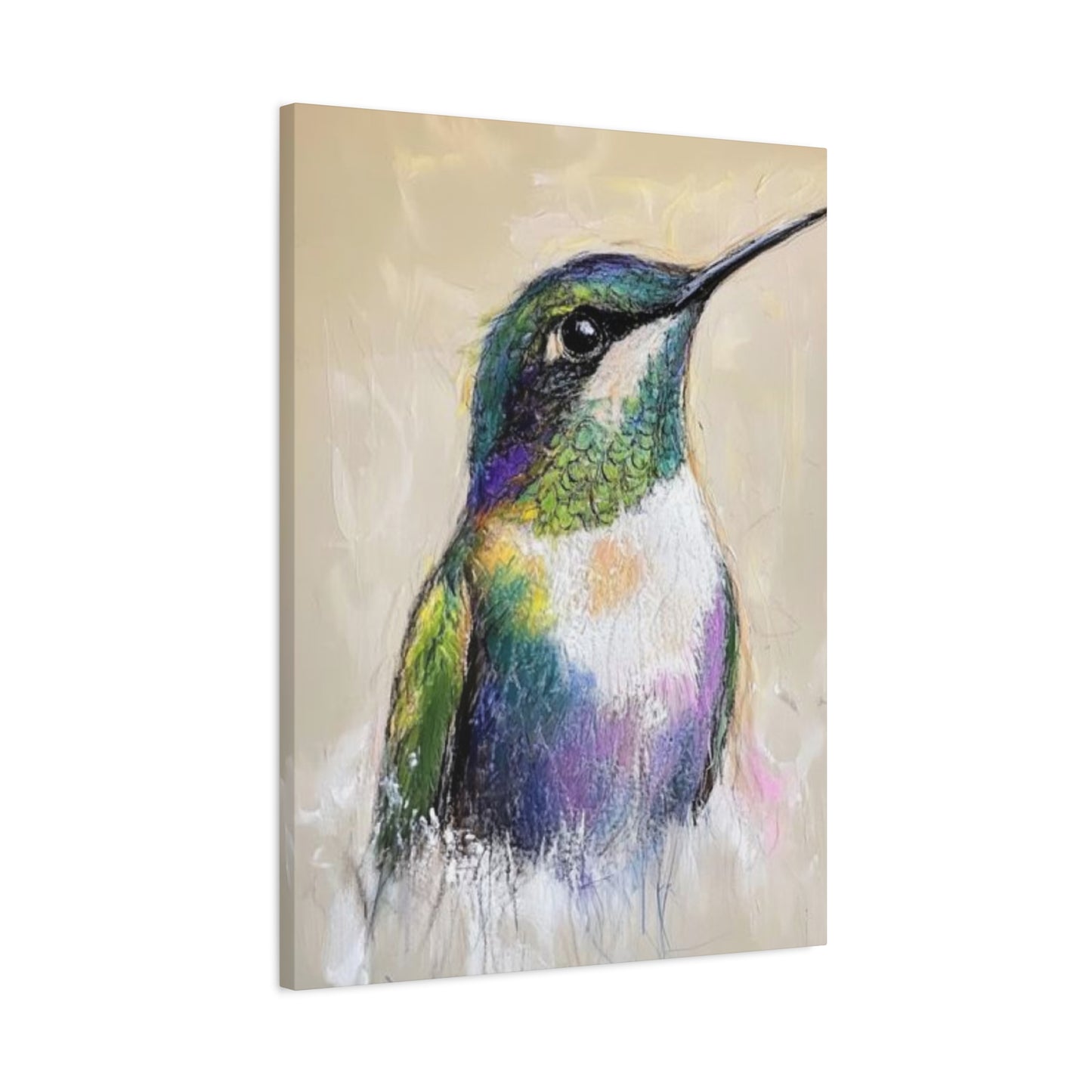 Humming Bird Candid Painting Wall Art & Canvas Prints