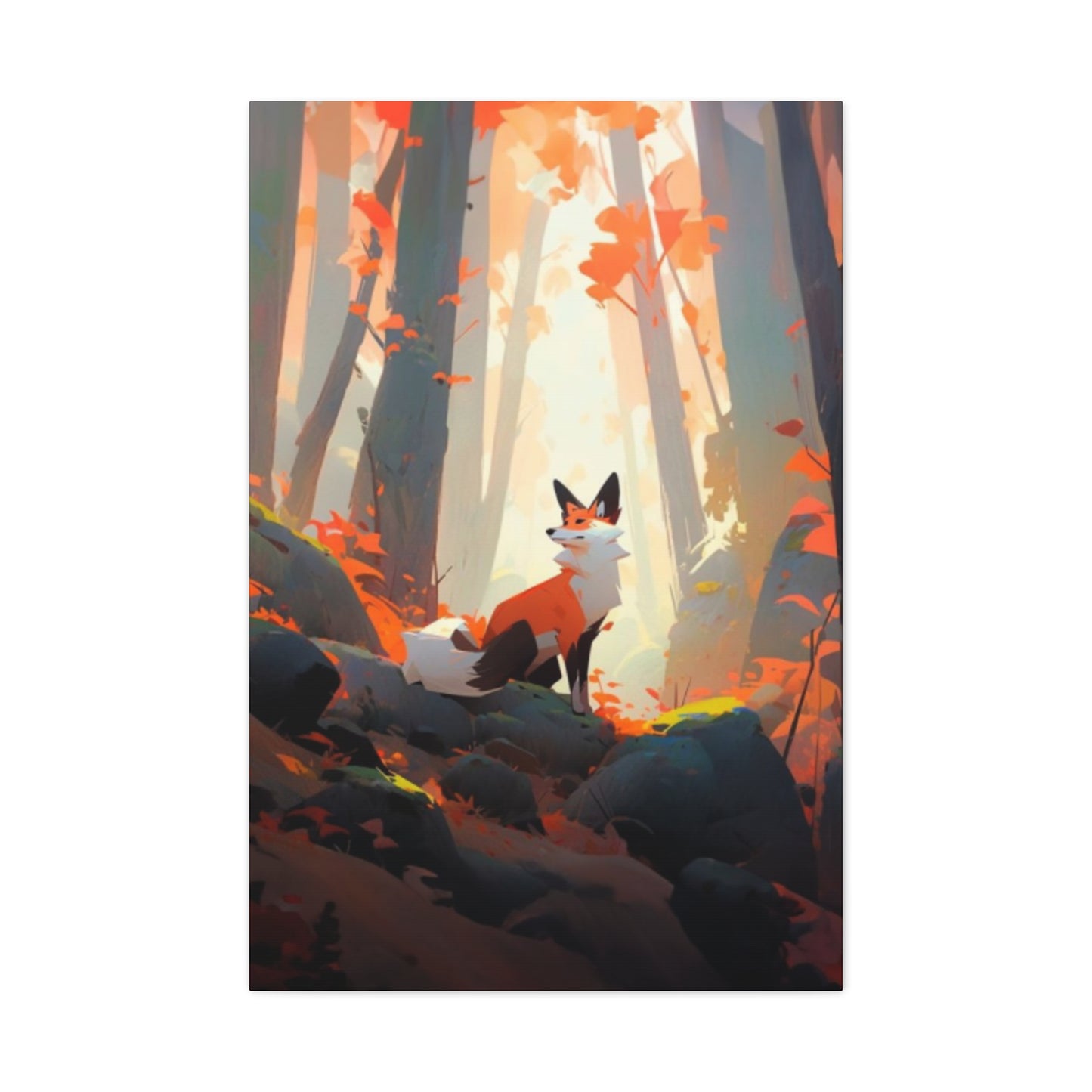 Fox in Forest Wall Art & Canvas Prints